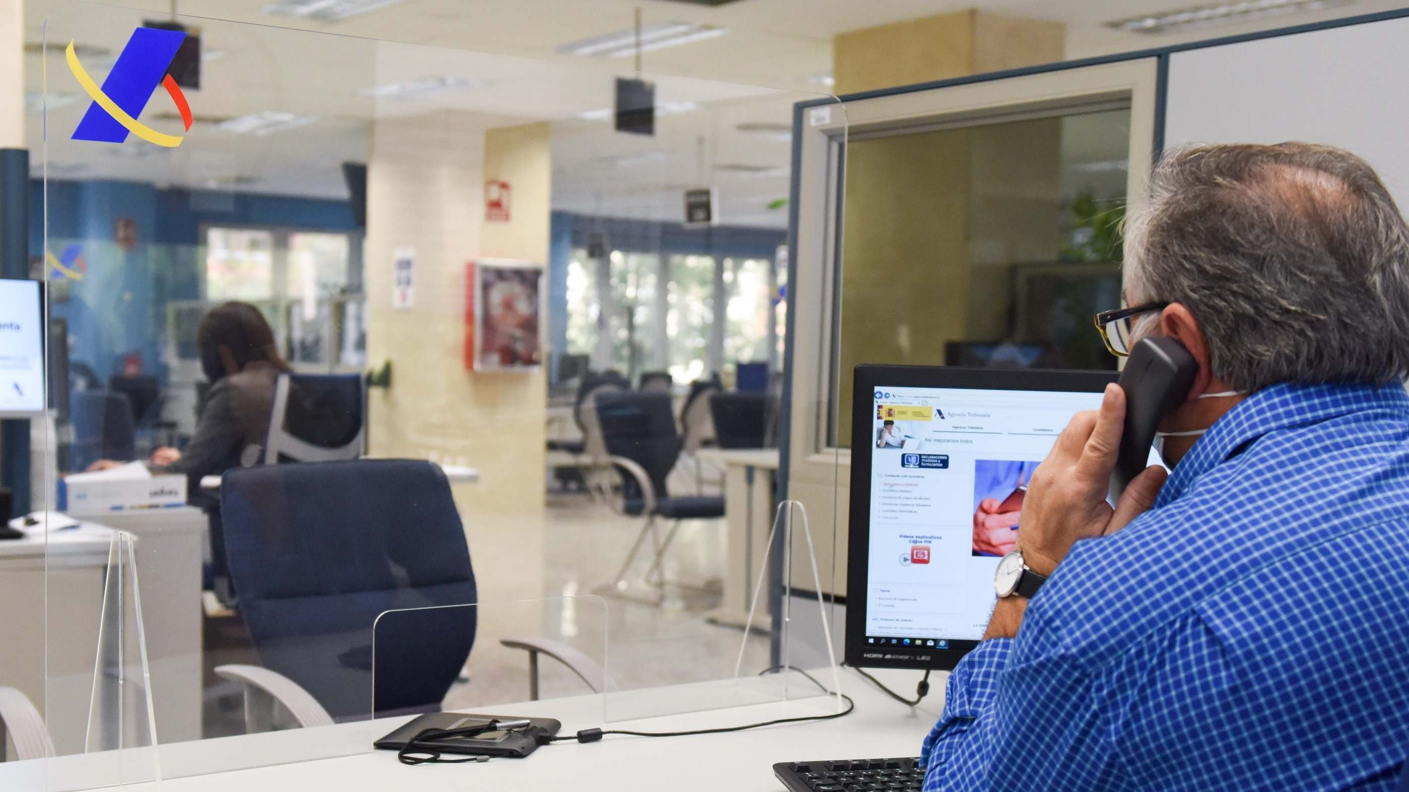 Vista de una oficina de la Agencia Tributaria.