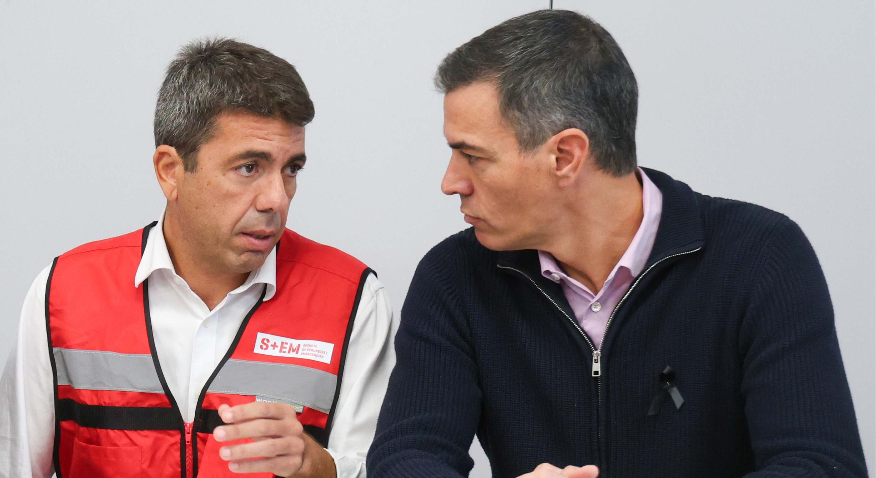 Mazón y Sánchez, tras la DANA.