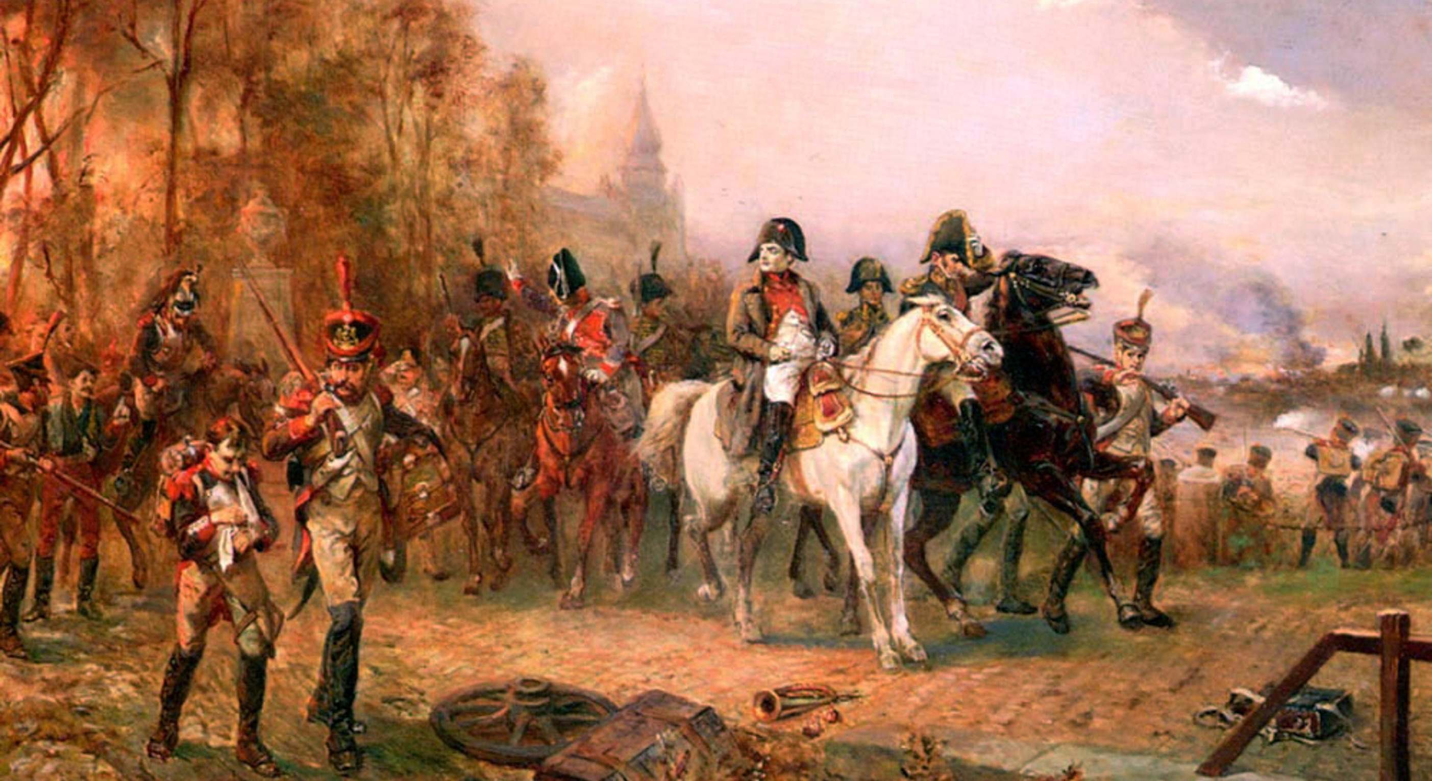 Napoleón con sus tropas en Rusia