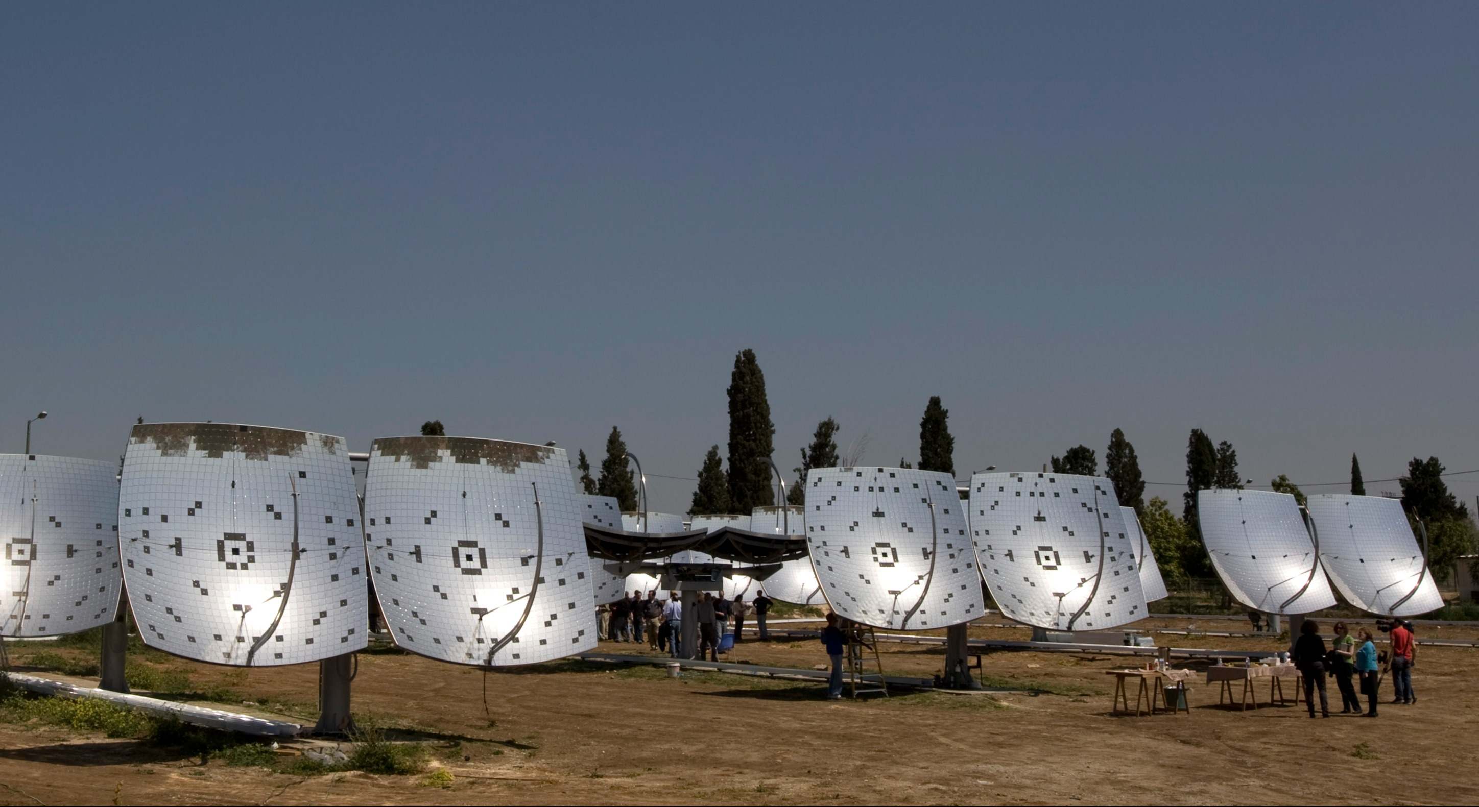 Un parque de paneles solares.