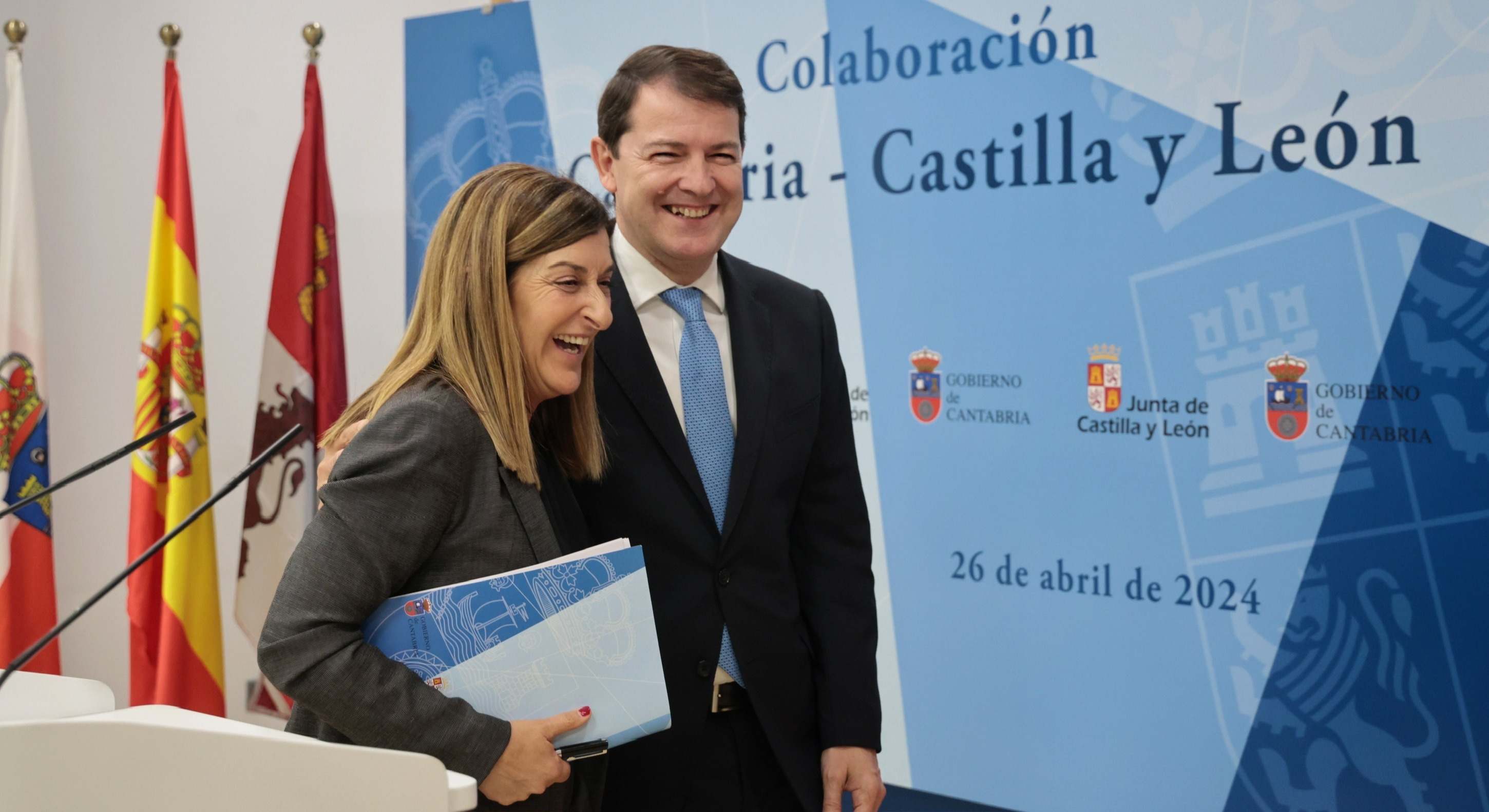Los presidentes de Cantabria y de Castilla y León, María José Sáenz de Buruaga y Alfonso Fernández Mañueco
