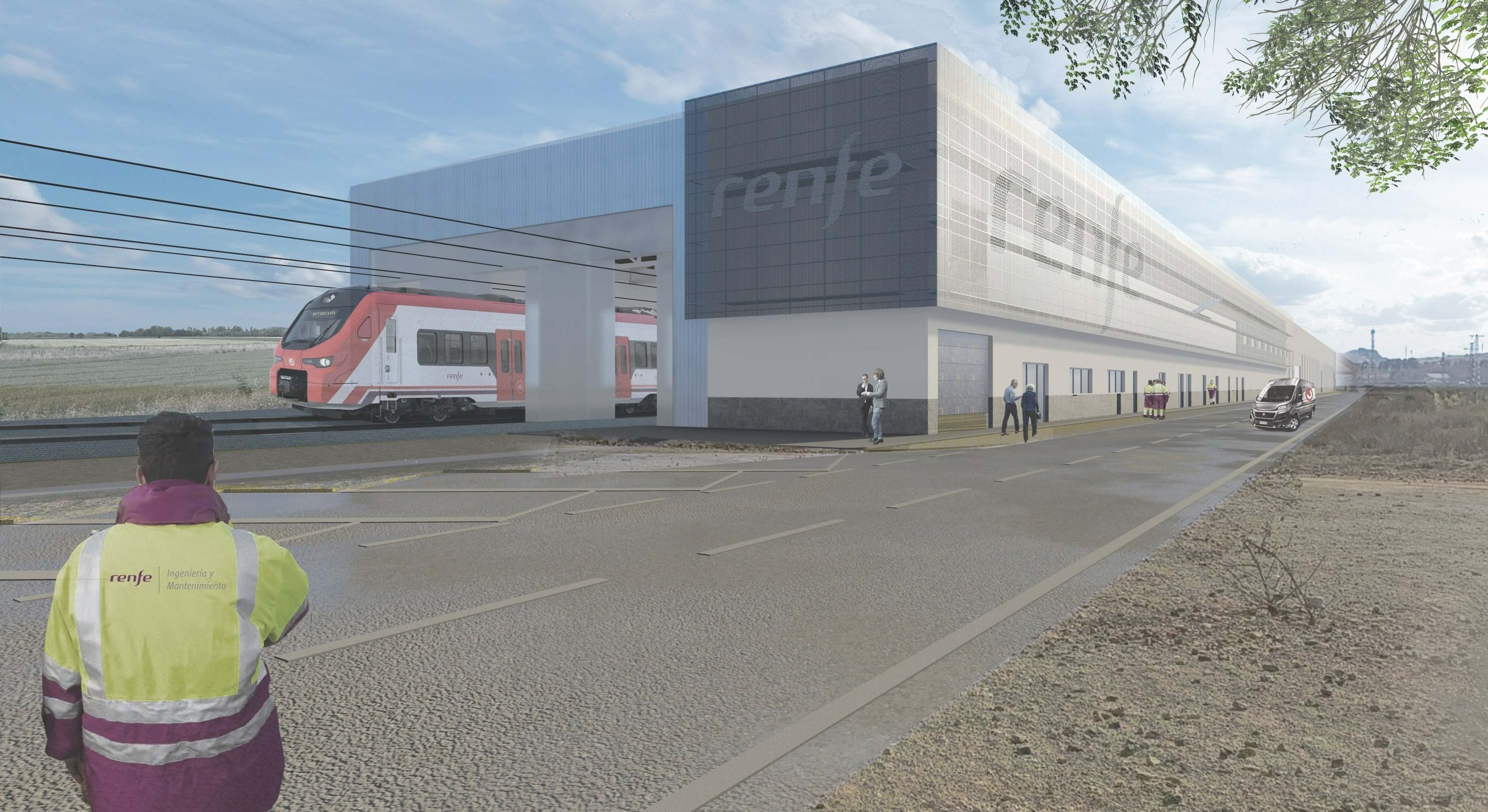 Simulación del futuro taller. / Renfe