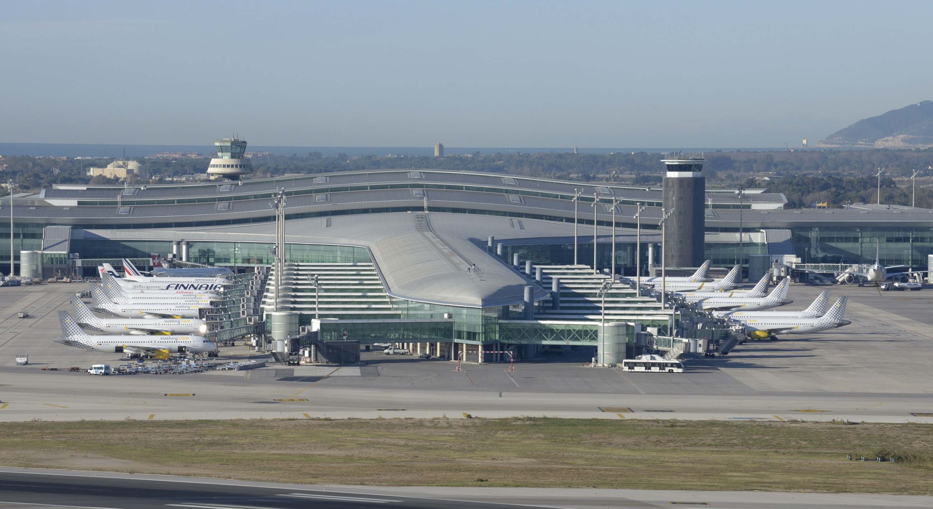 Panorámica del Aeropuerto de Barcelona-El Prat. EE