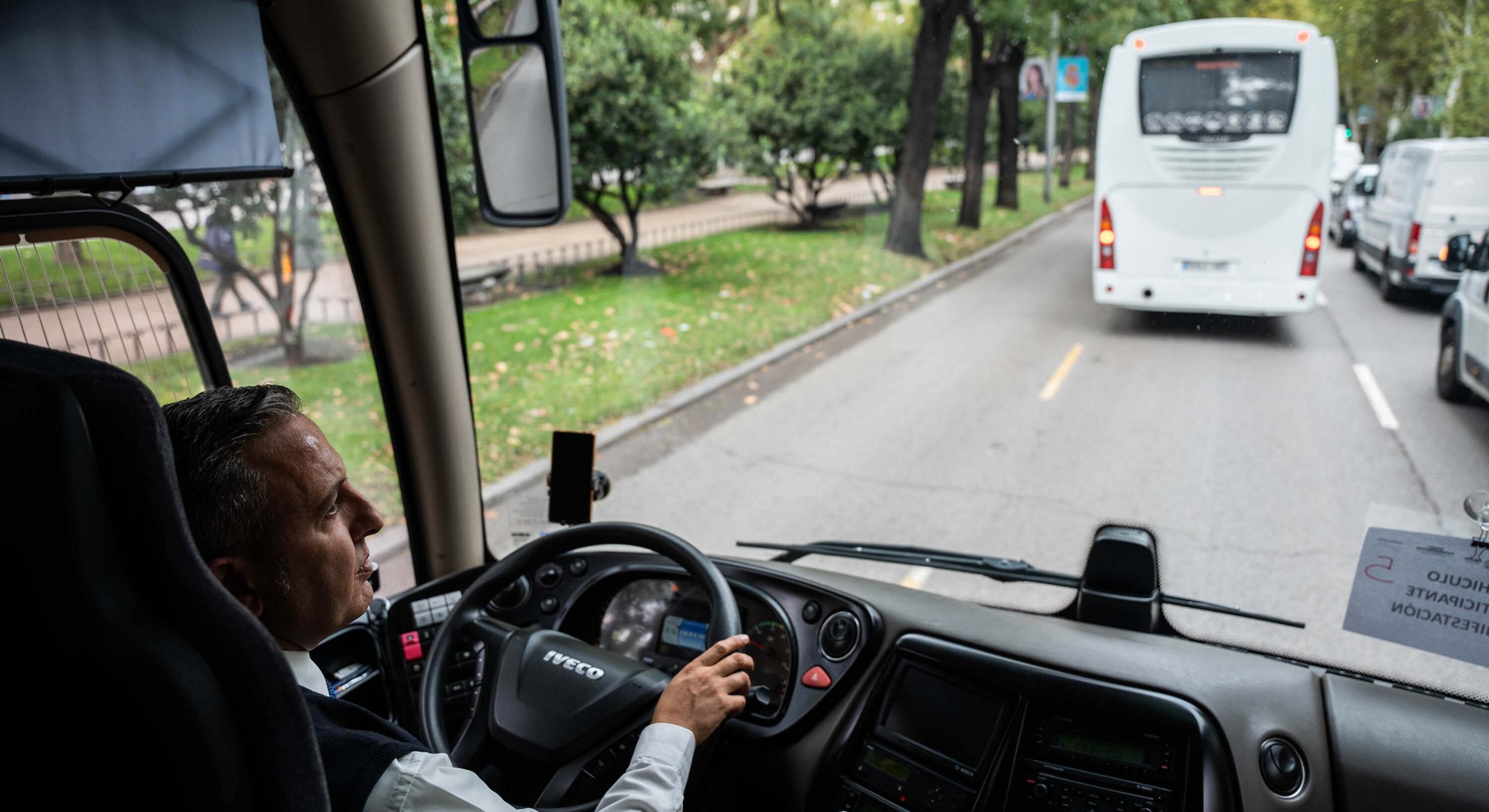 Imagen de recurso de un conductor de autobús.