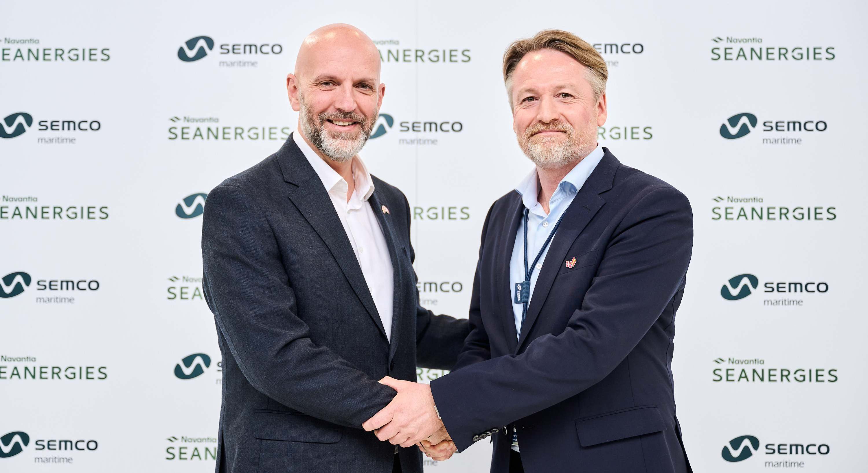 Javier Herrador (Navantia Seanergies) y Thomas Thomsen (Semco Maritime). / Navantia