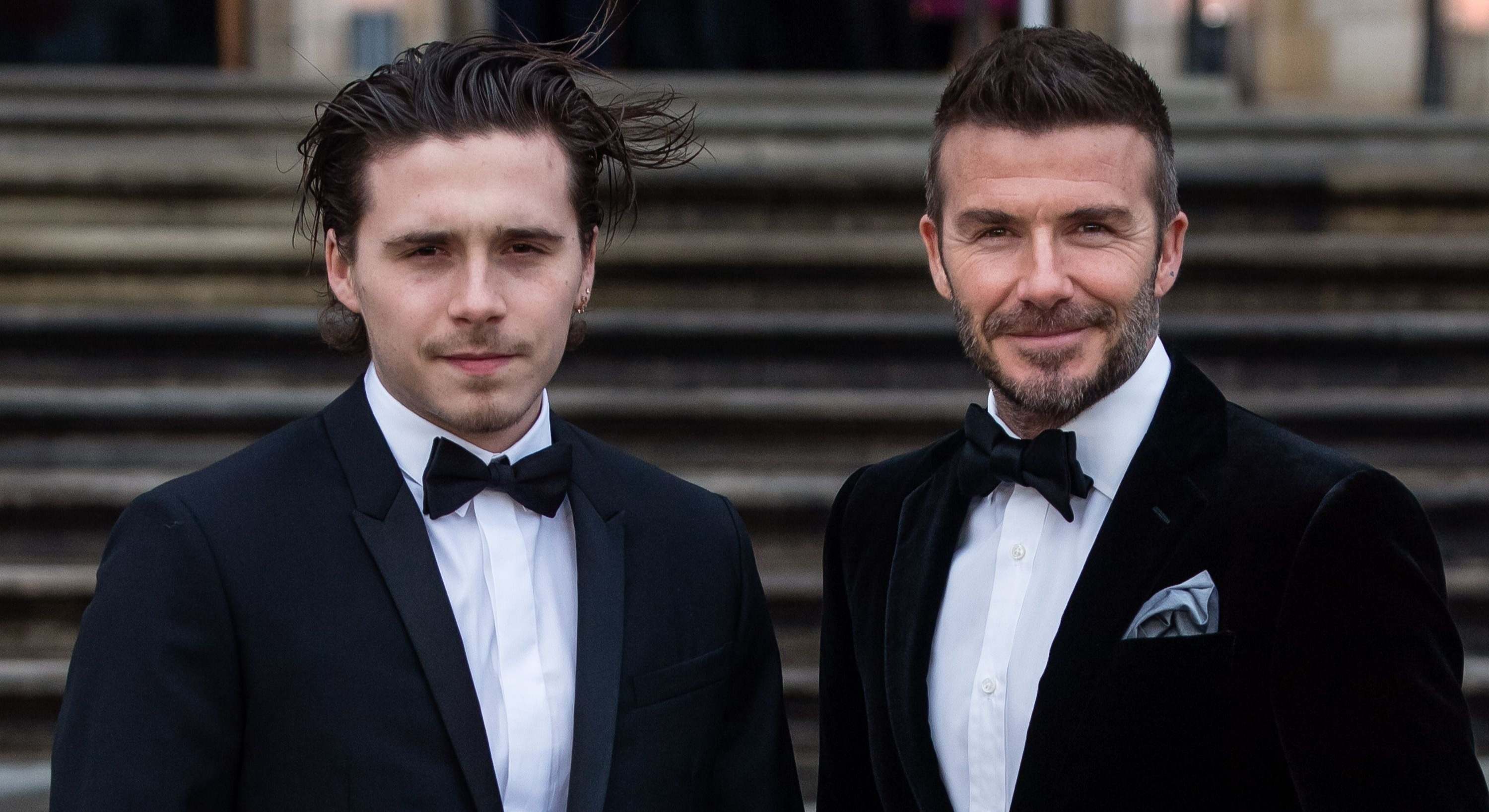 Brooklyn y David Beckham