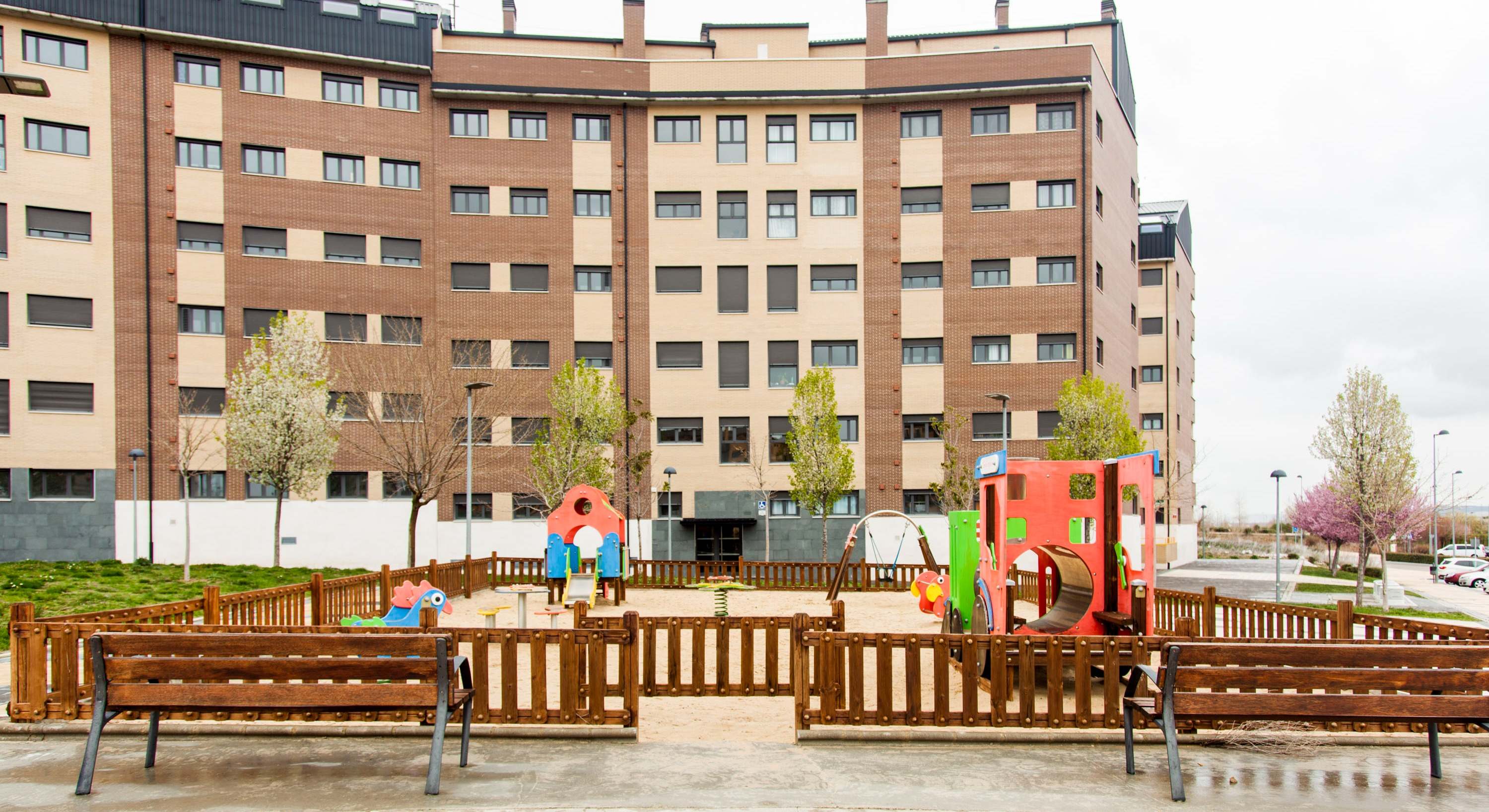 Vista de un bloque de viviendas.