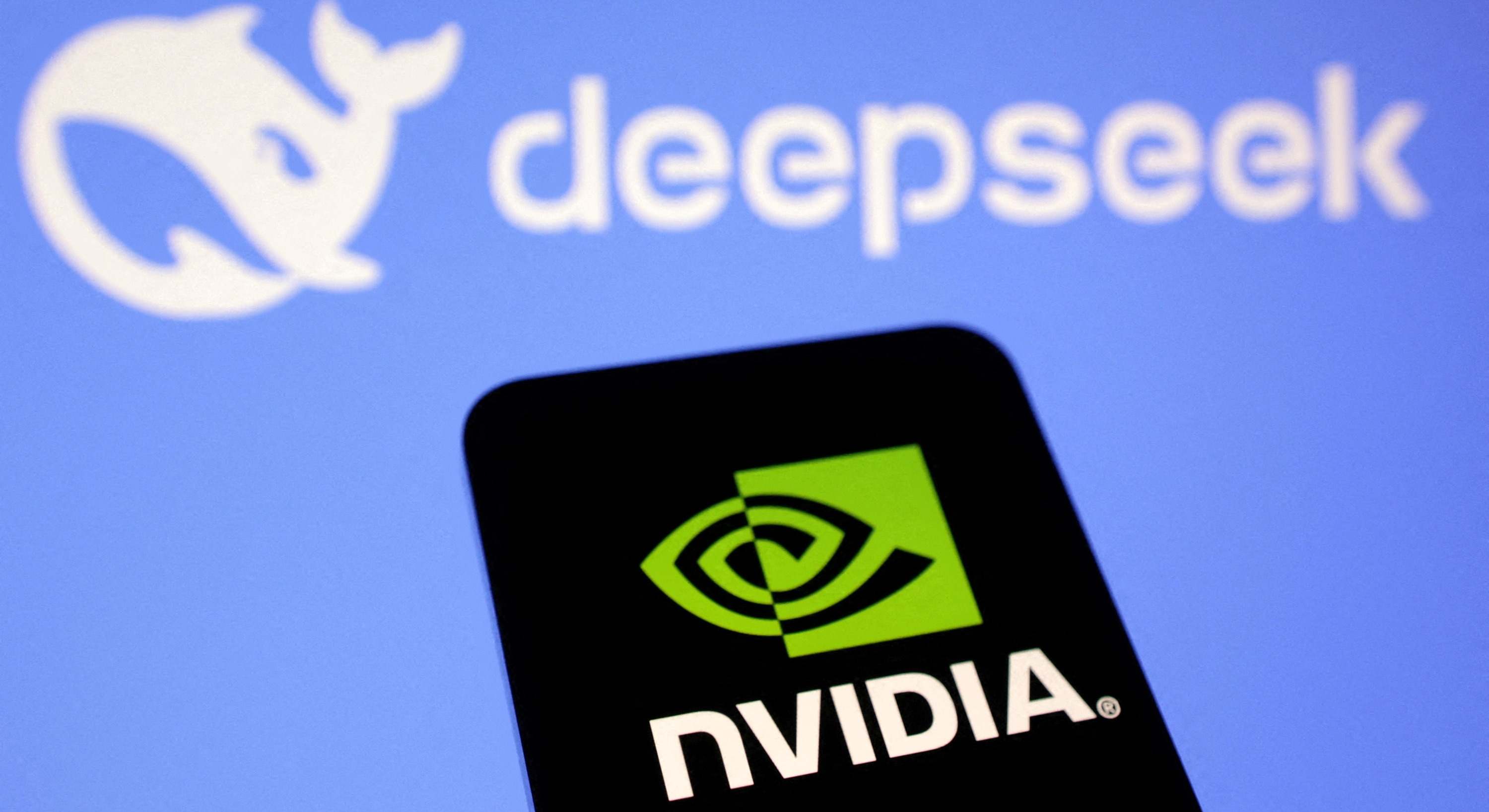 Logos de Nvidia y Deepseek. Foto: Reuters