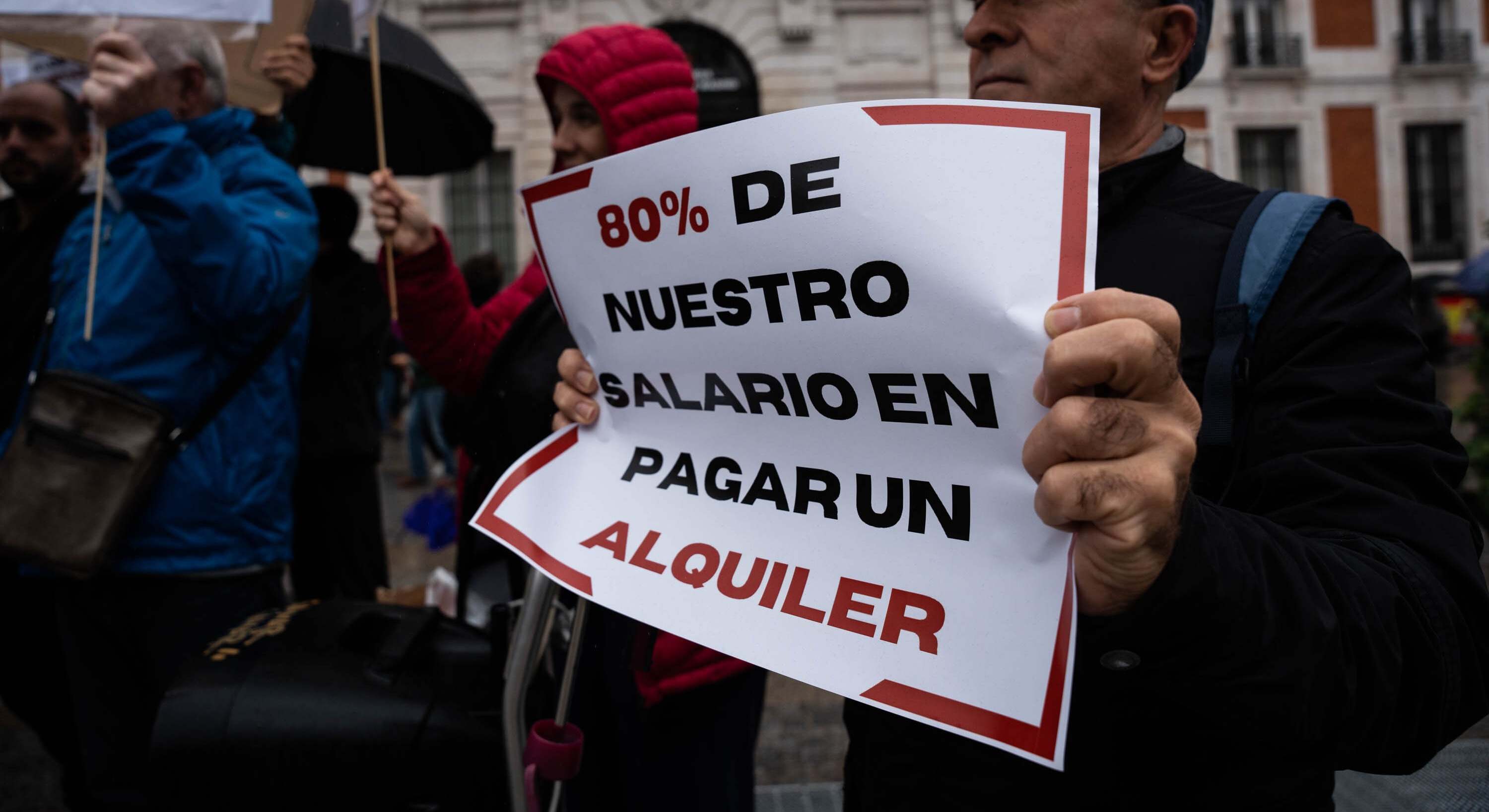 Imagen de archivo de una manifestación por los precios del alquiler.