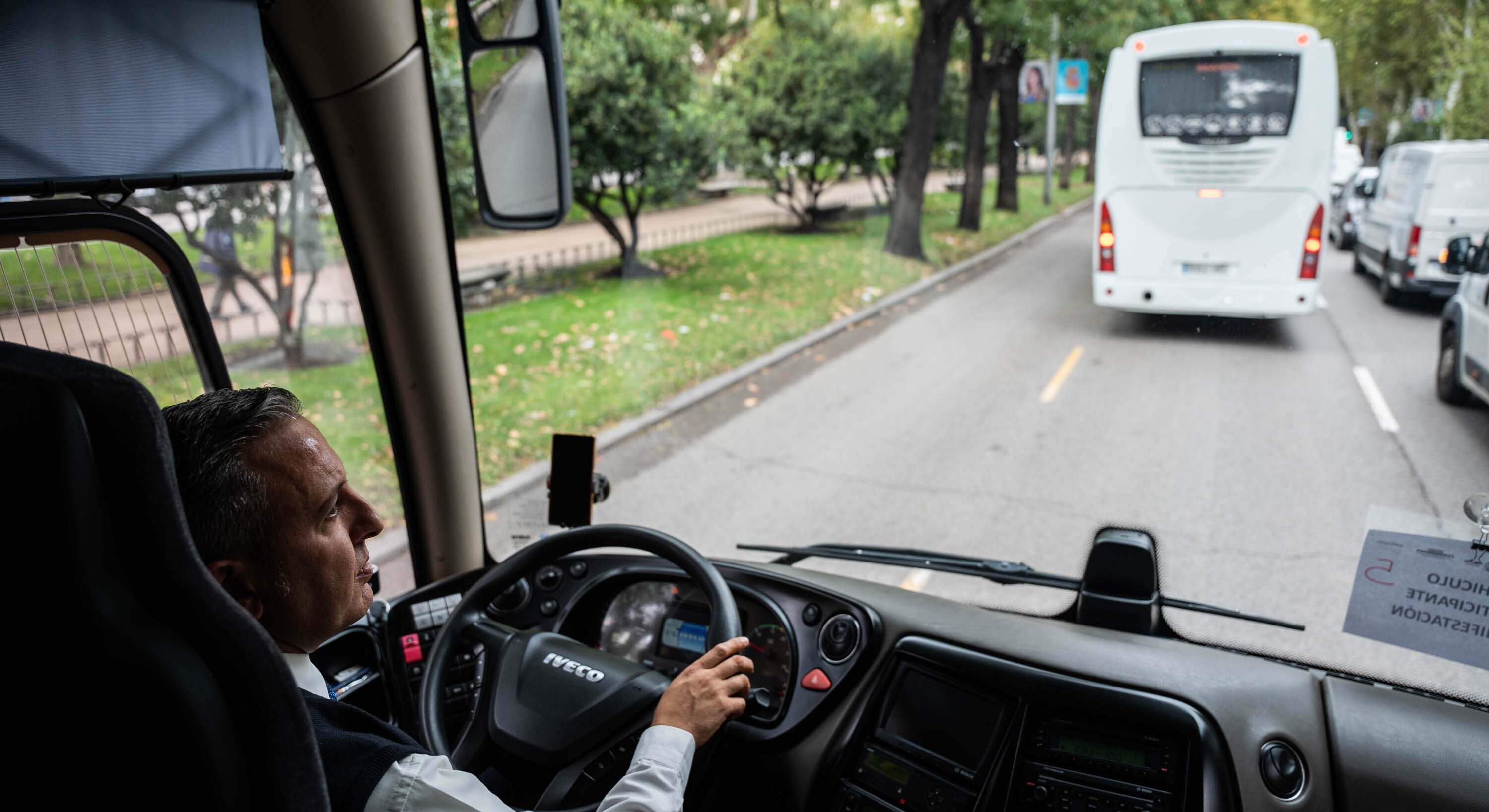 Imagen de recurso de un conductor de autobús.