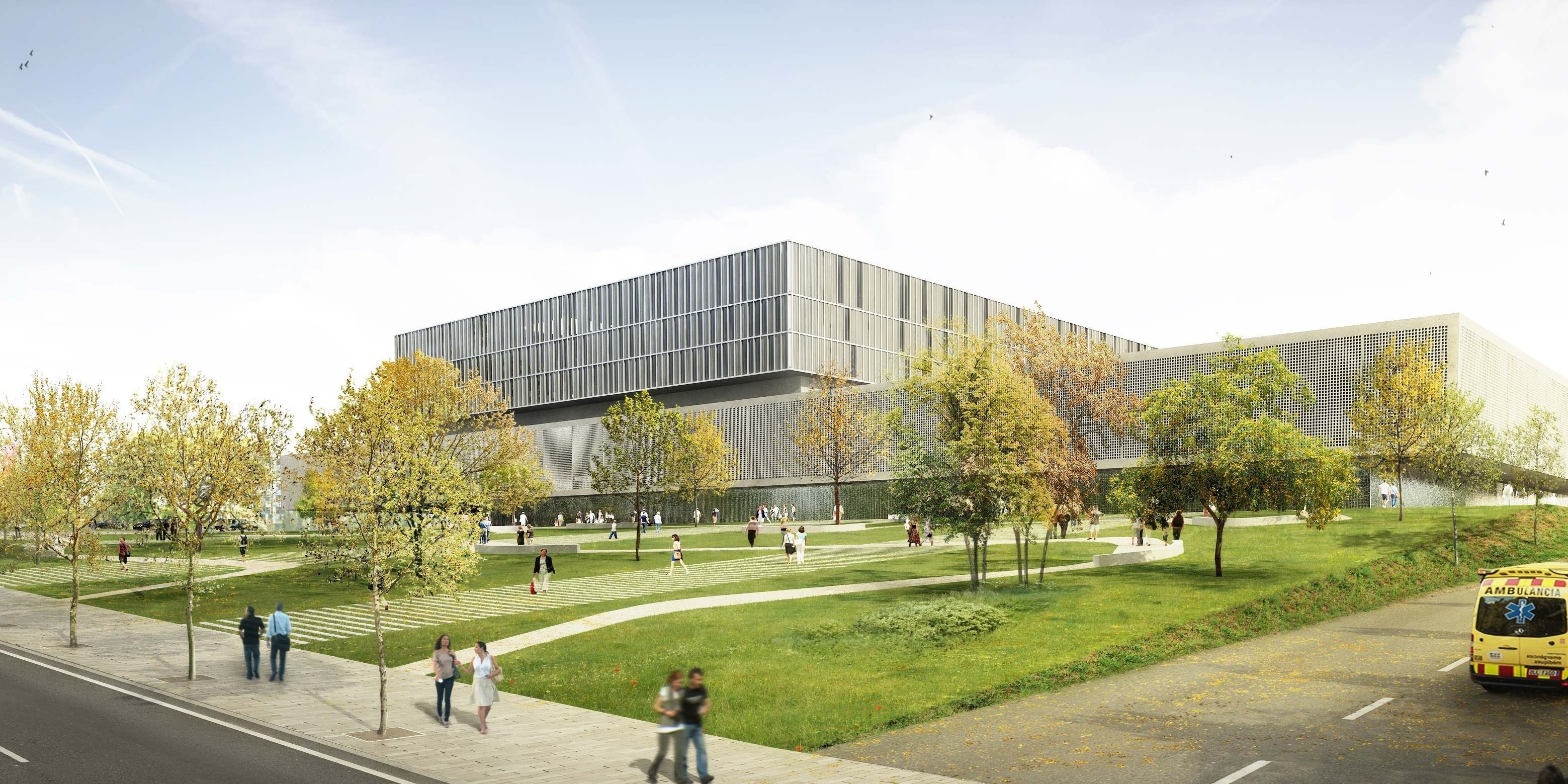 Futuro aspecto del nuevo Hospital Joan XXIII de Tarragona. EE