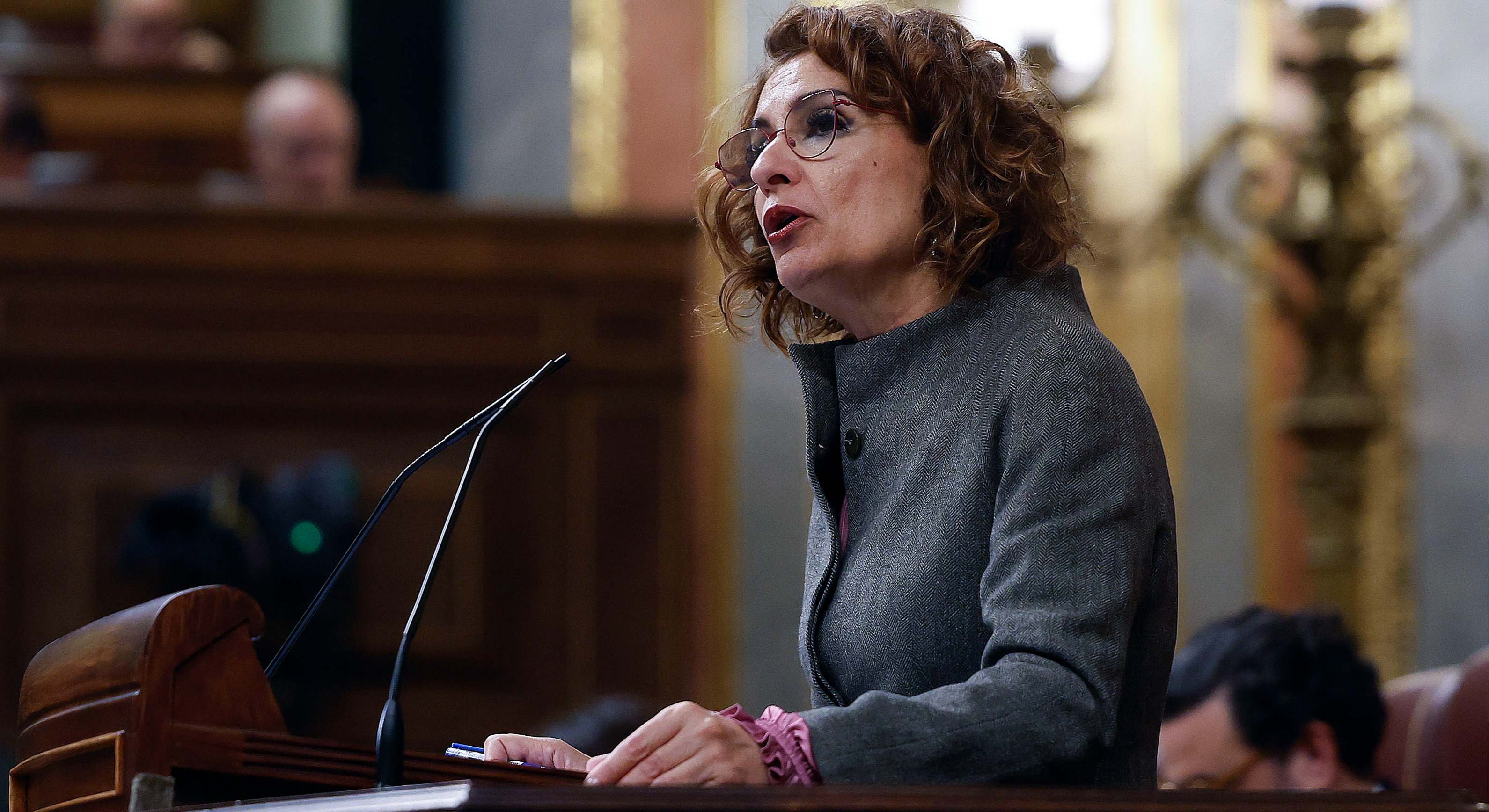 María Jesús Montero hoy en el Congreso.