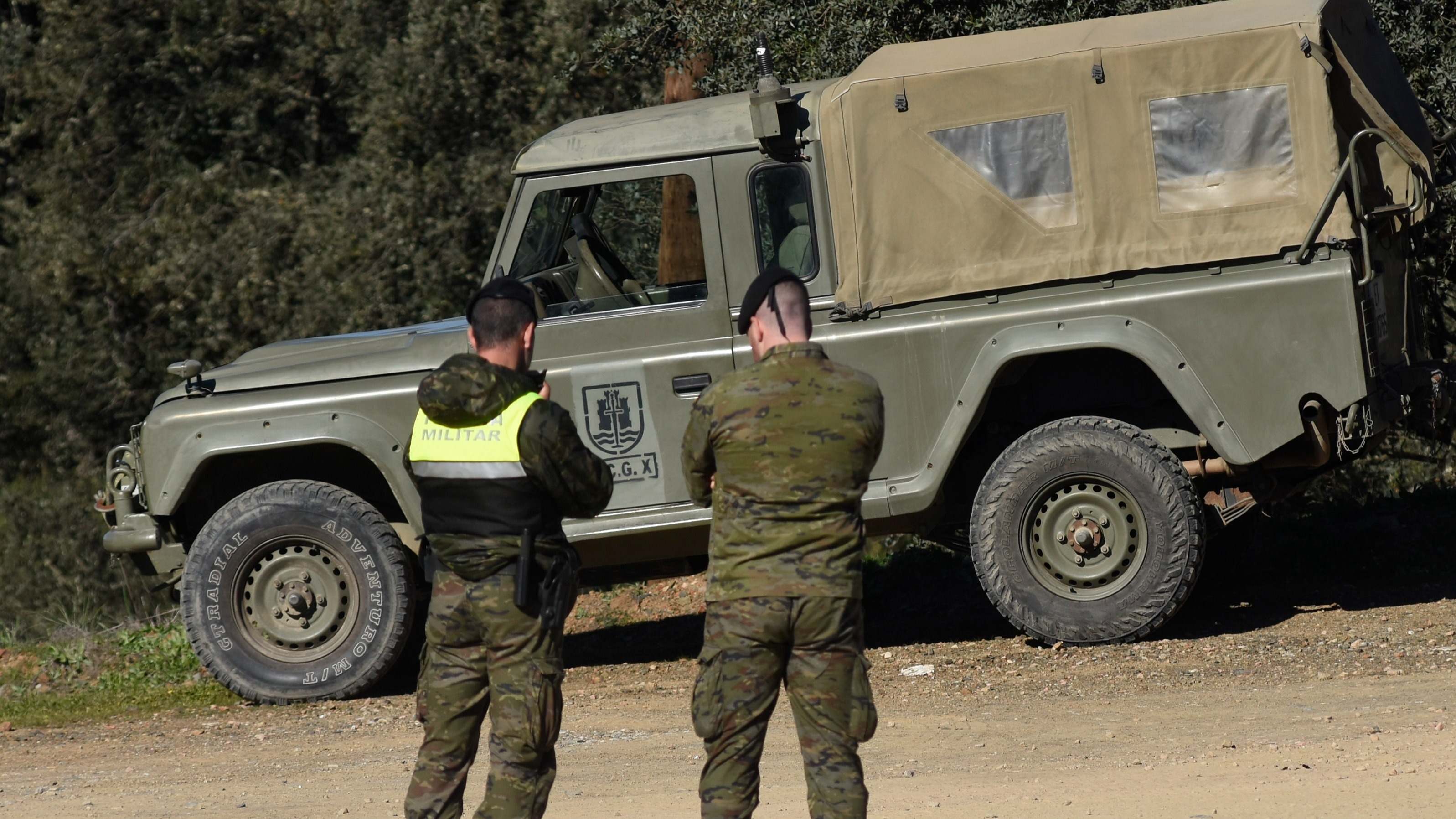 Militares acordonando la zona en Córdoba