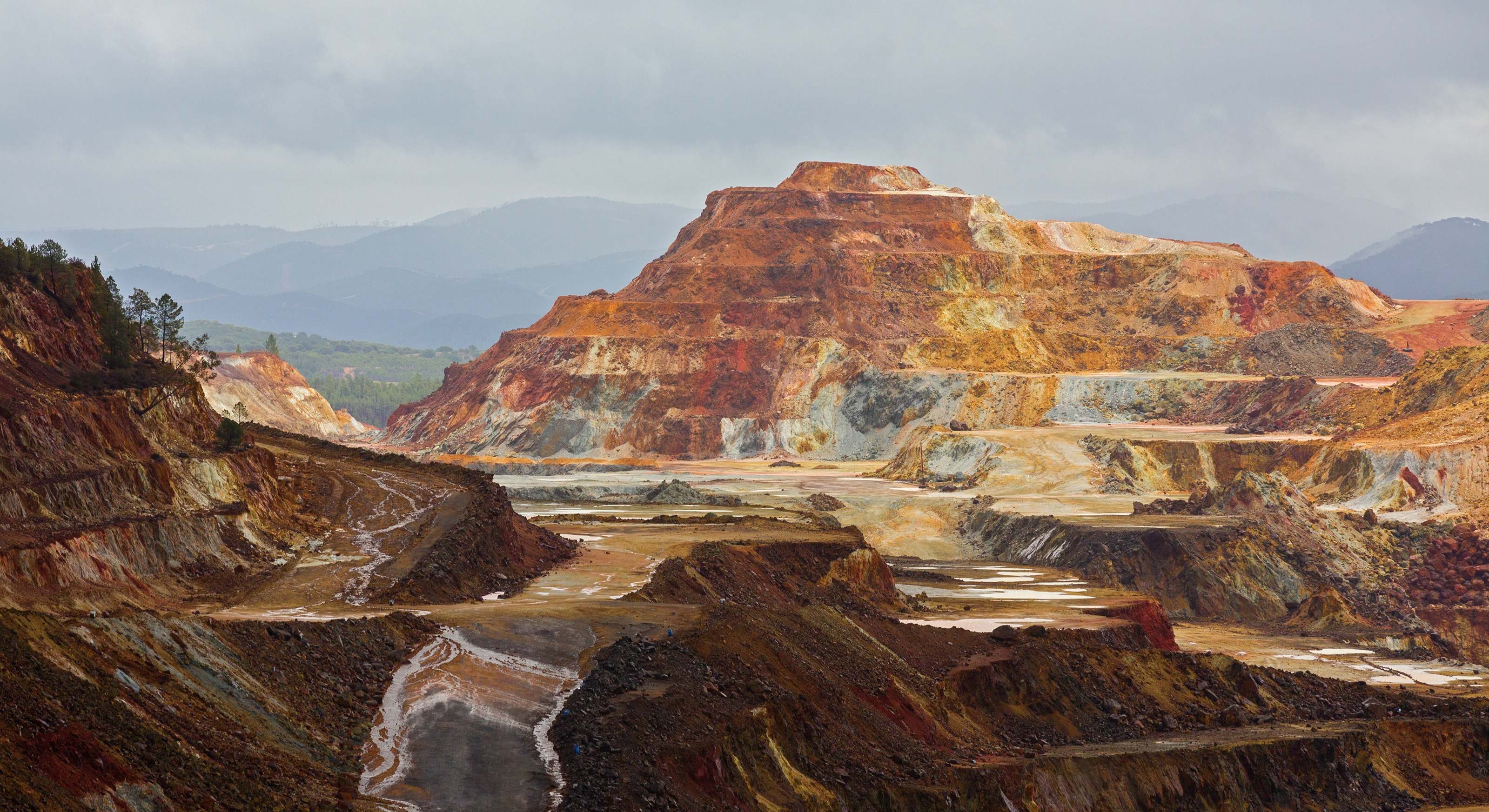 Mina de cobre en Rio Tinto, España