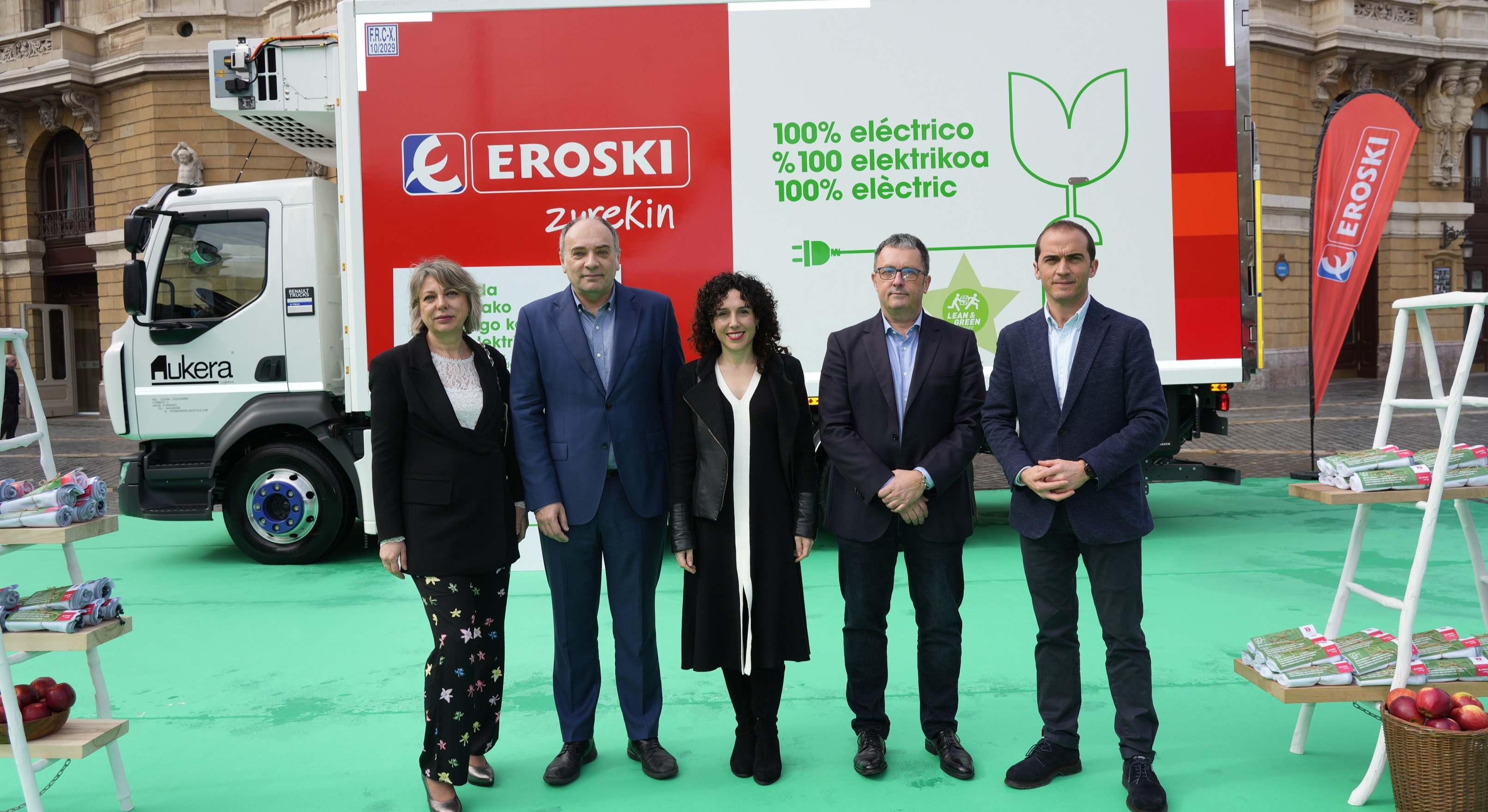 Camión eléctrico de Eroski.