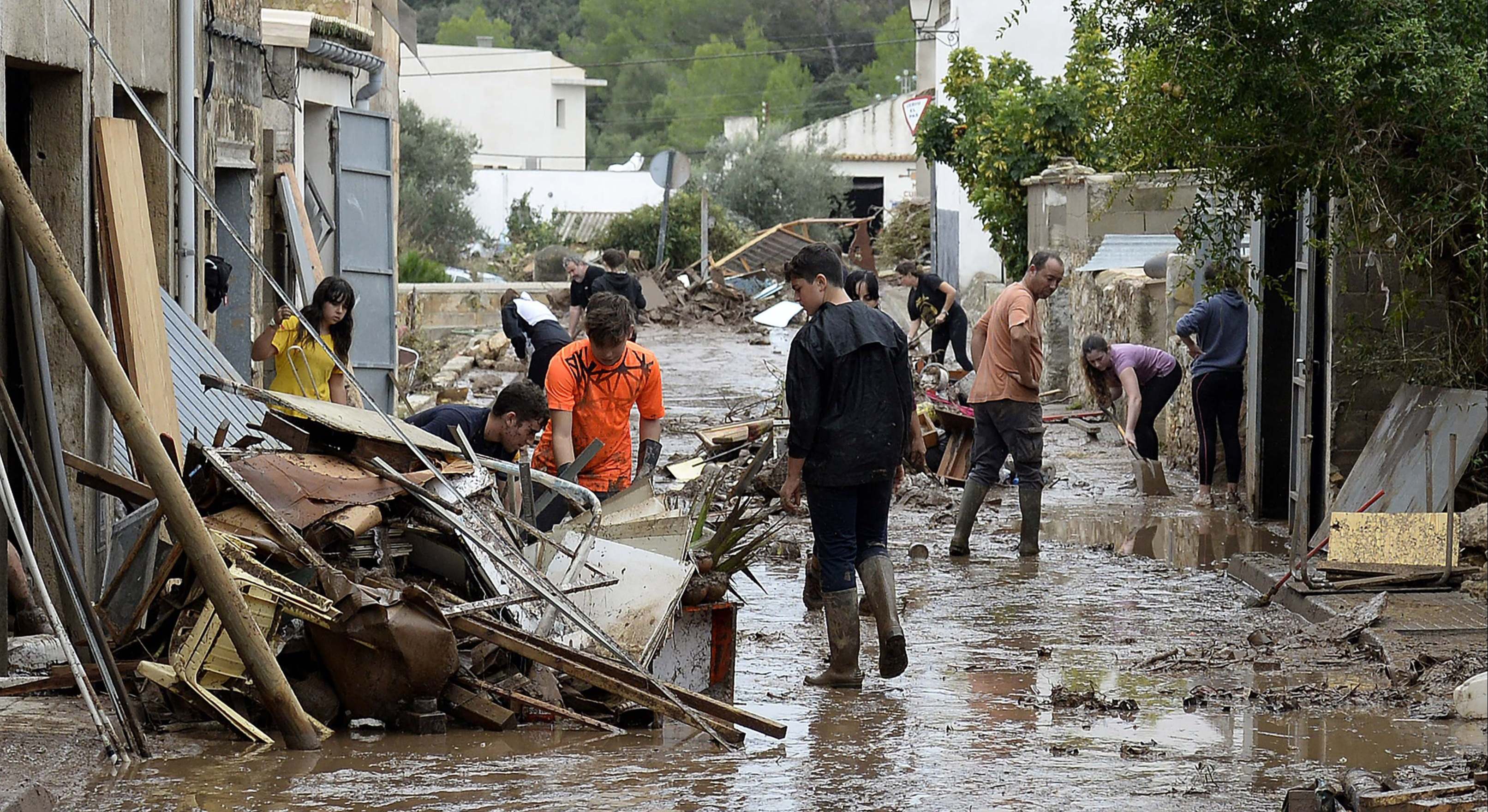 Calle inundada