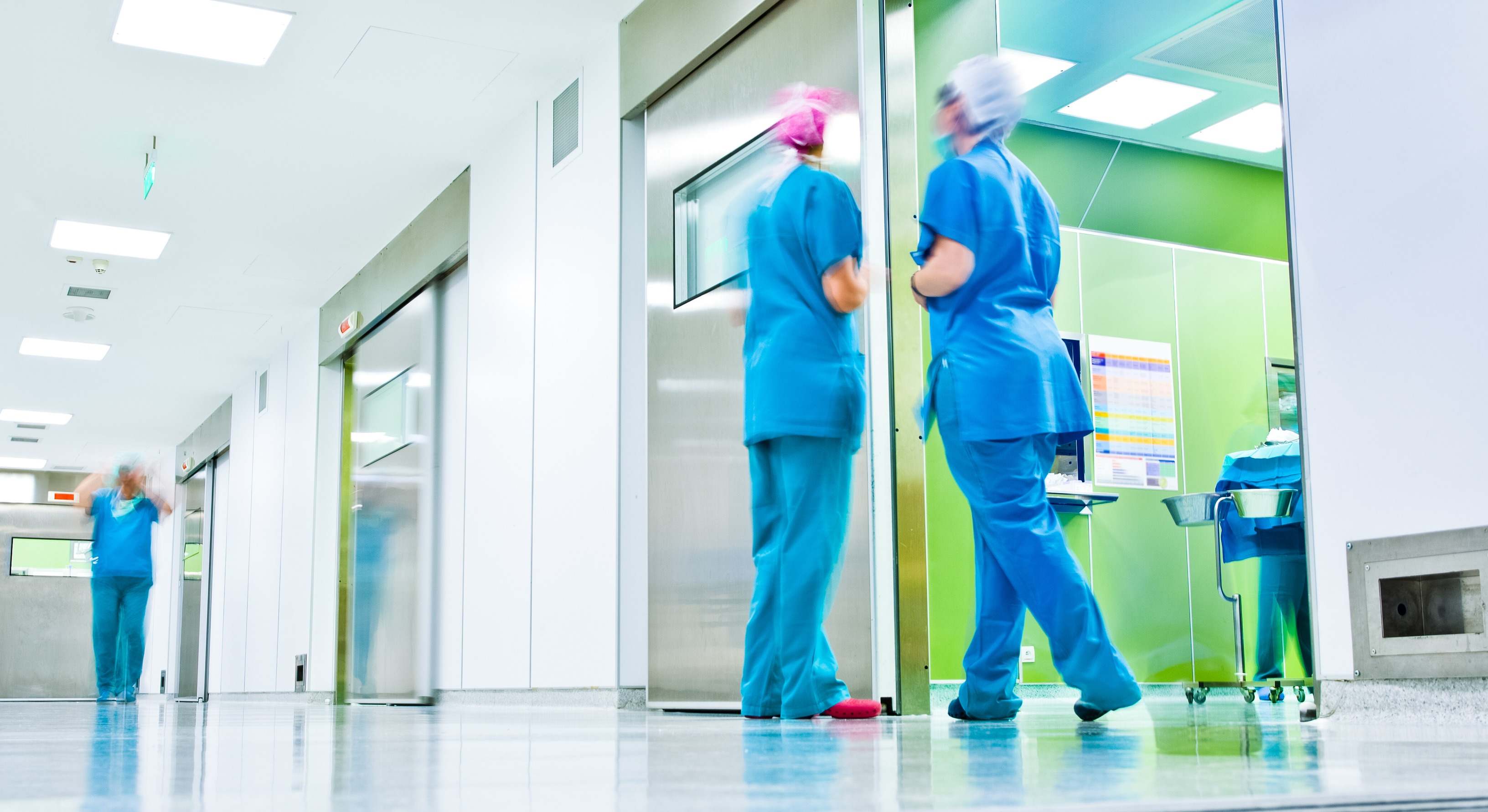 Vista de un hospital