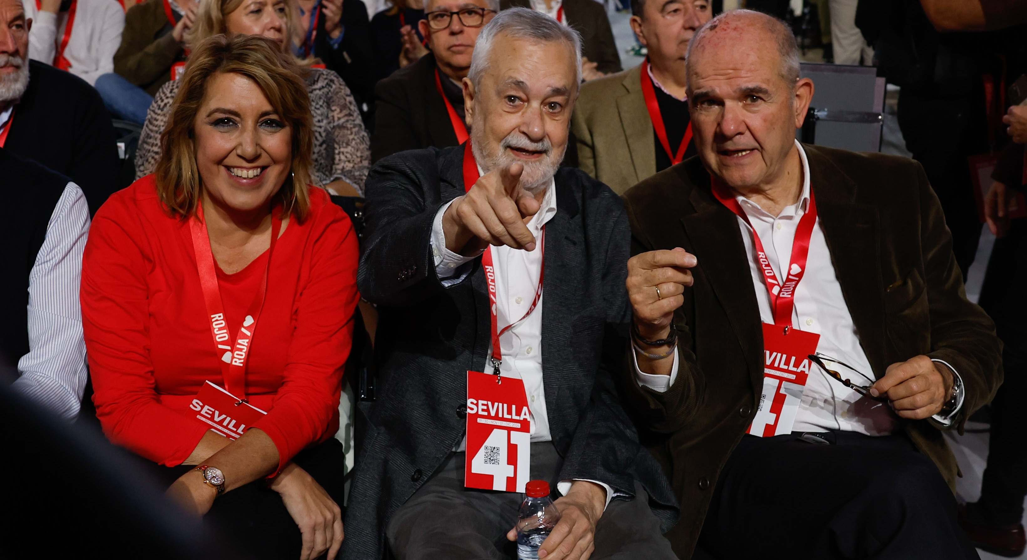 Susana Díaz, José Antonio Griñán y Manuel Chaves. EFE