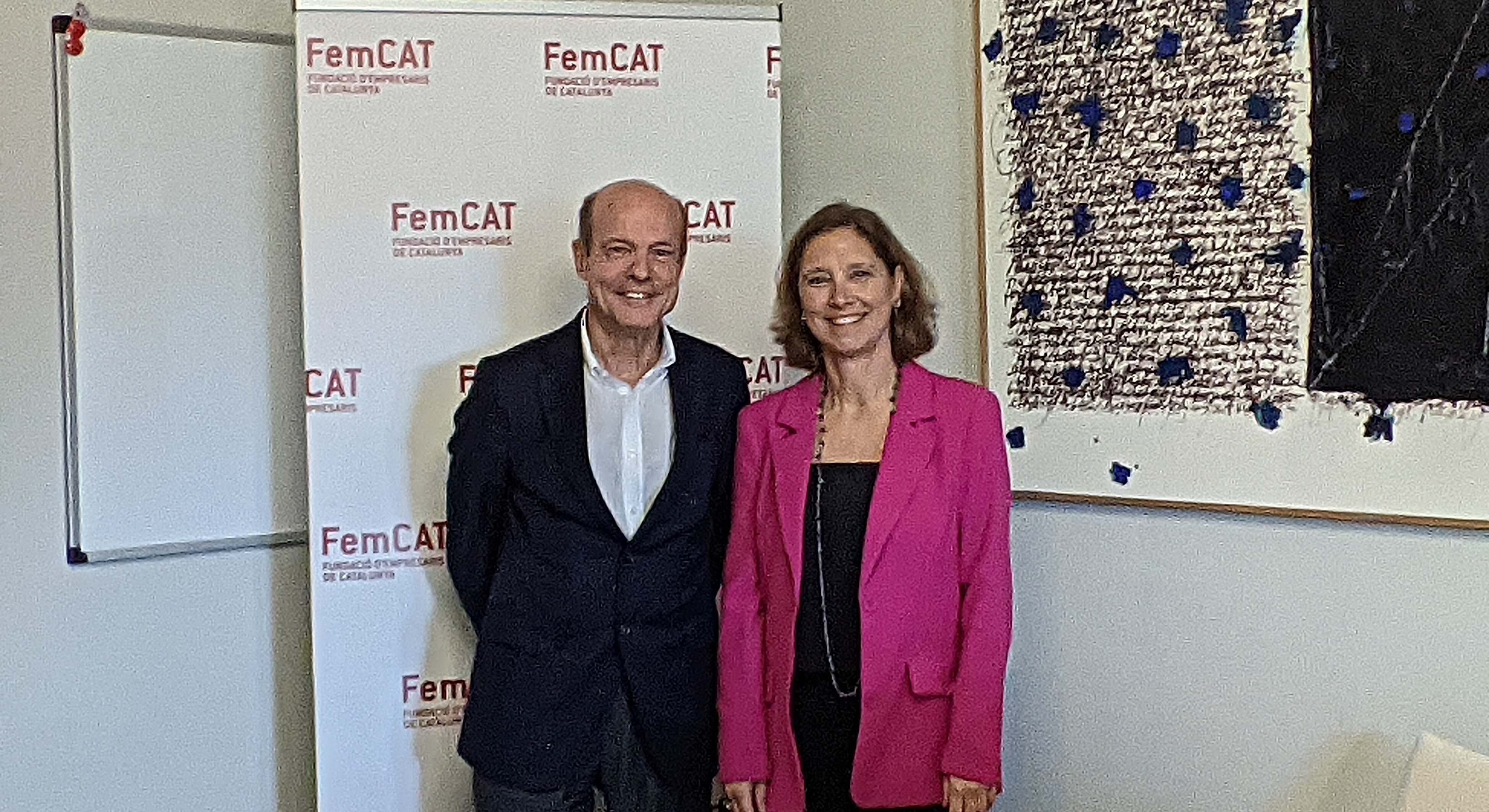 Oriol Guixà y Muntsa Vilalta, presidente y directora general de Femcat. EE