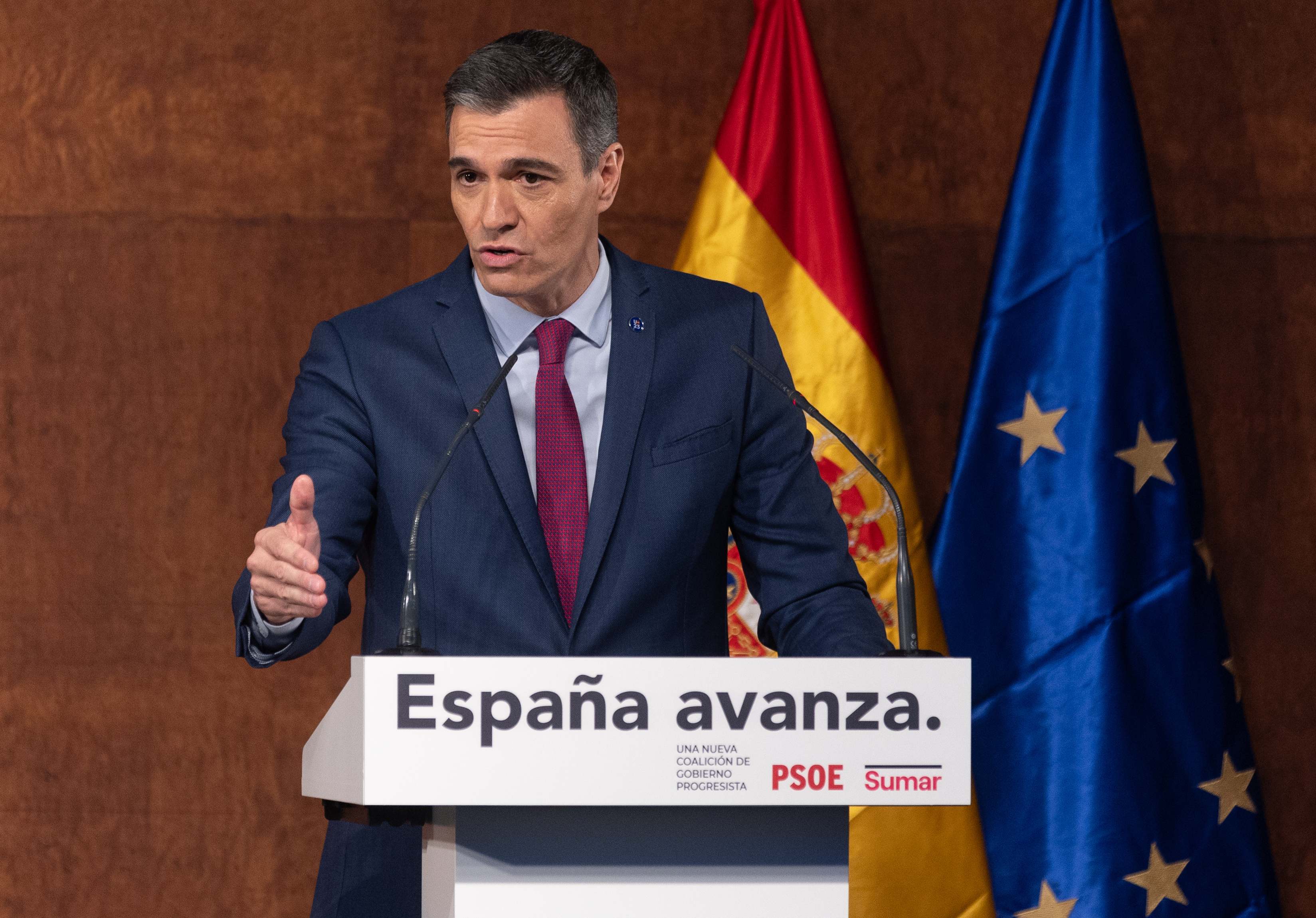 Comparecencia de Pedro Sánche4z. / Foto: EP