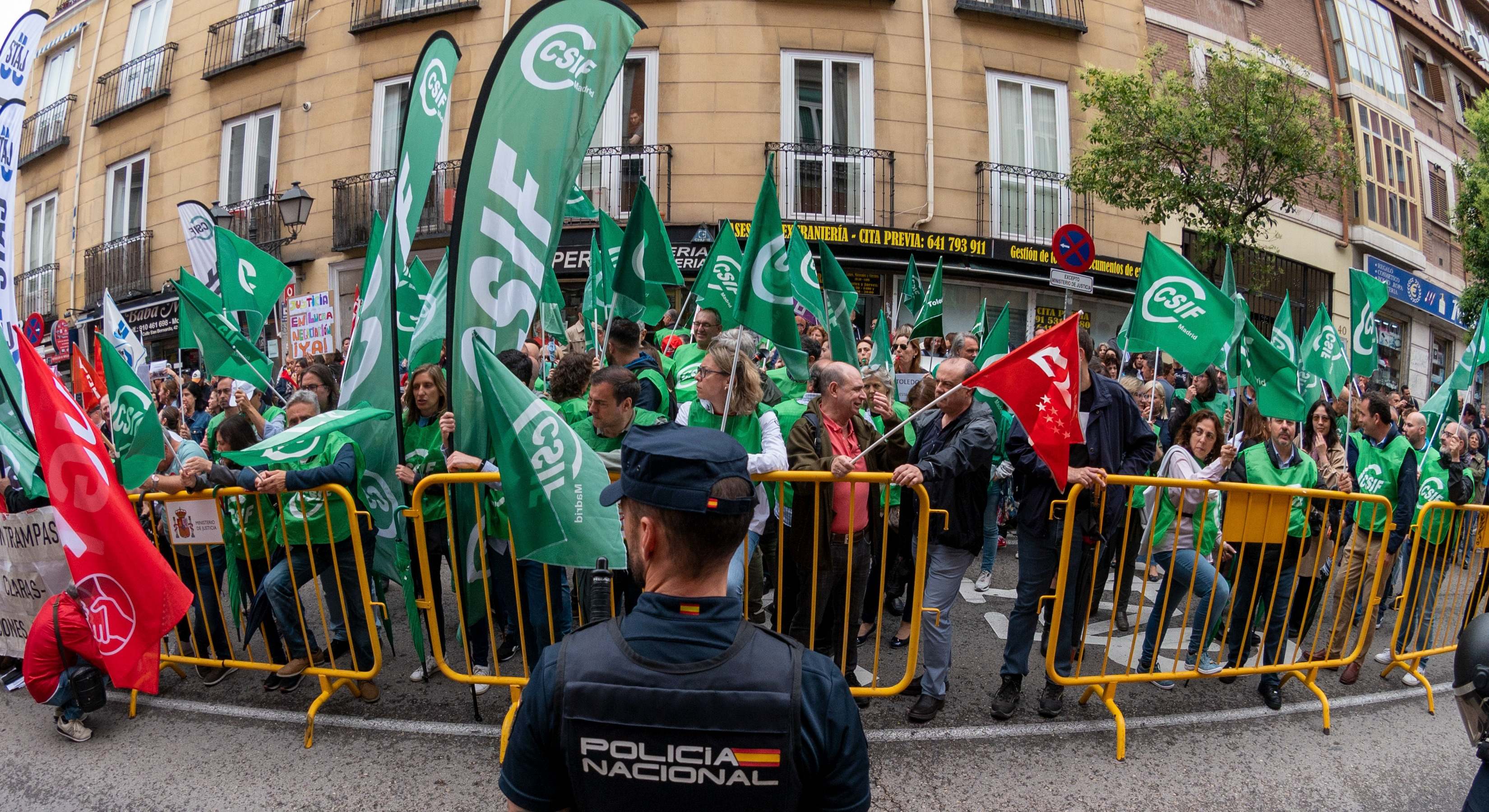 Imagen de archivo de protestas de los funcionarios de Justicia