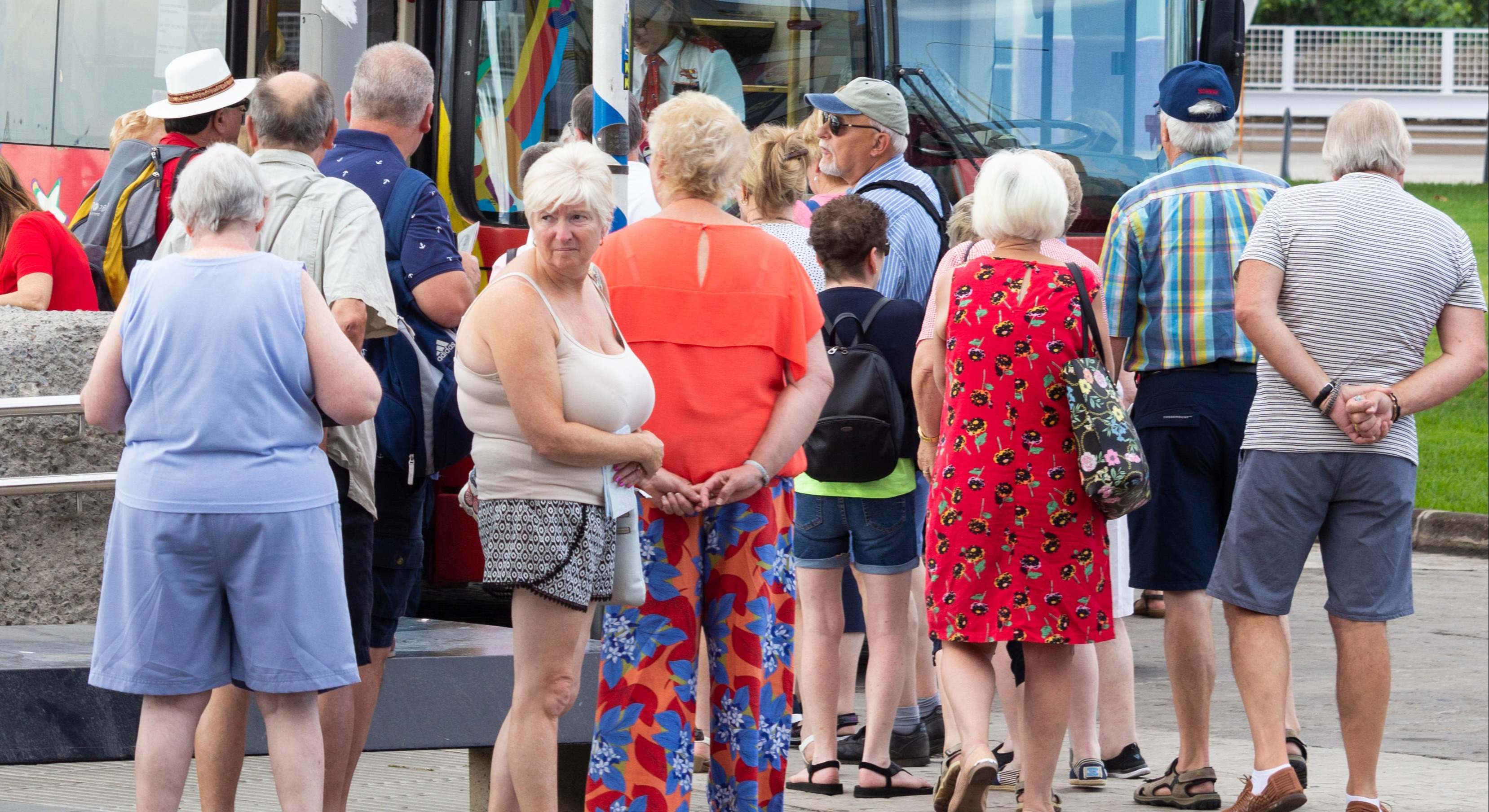 Un grupo de turistas británicos