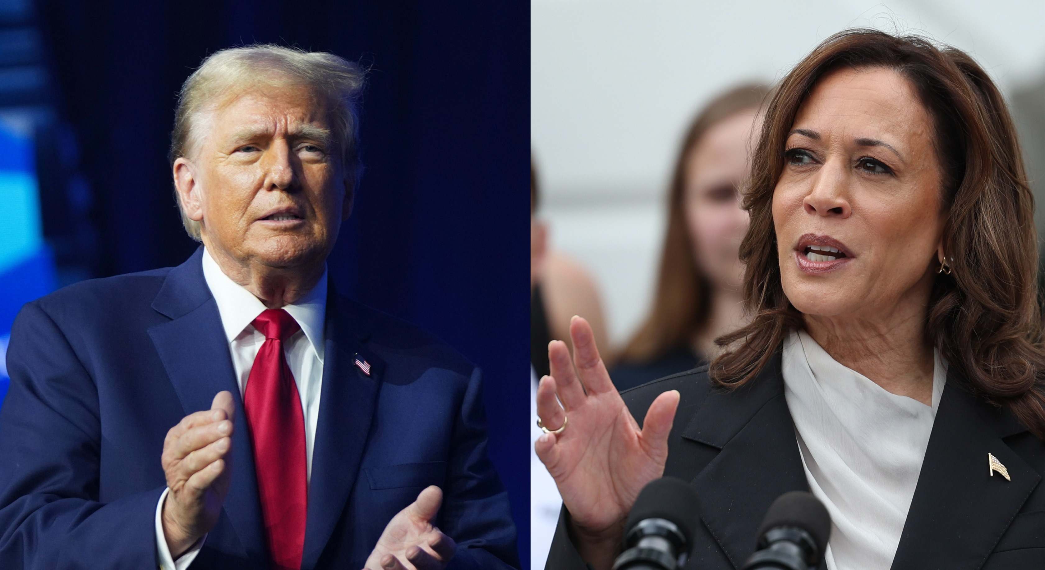 Donald Trump y Kamala Harris