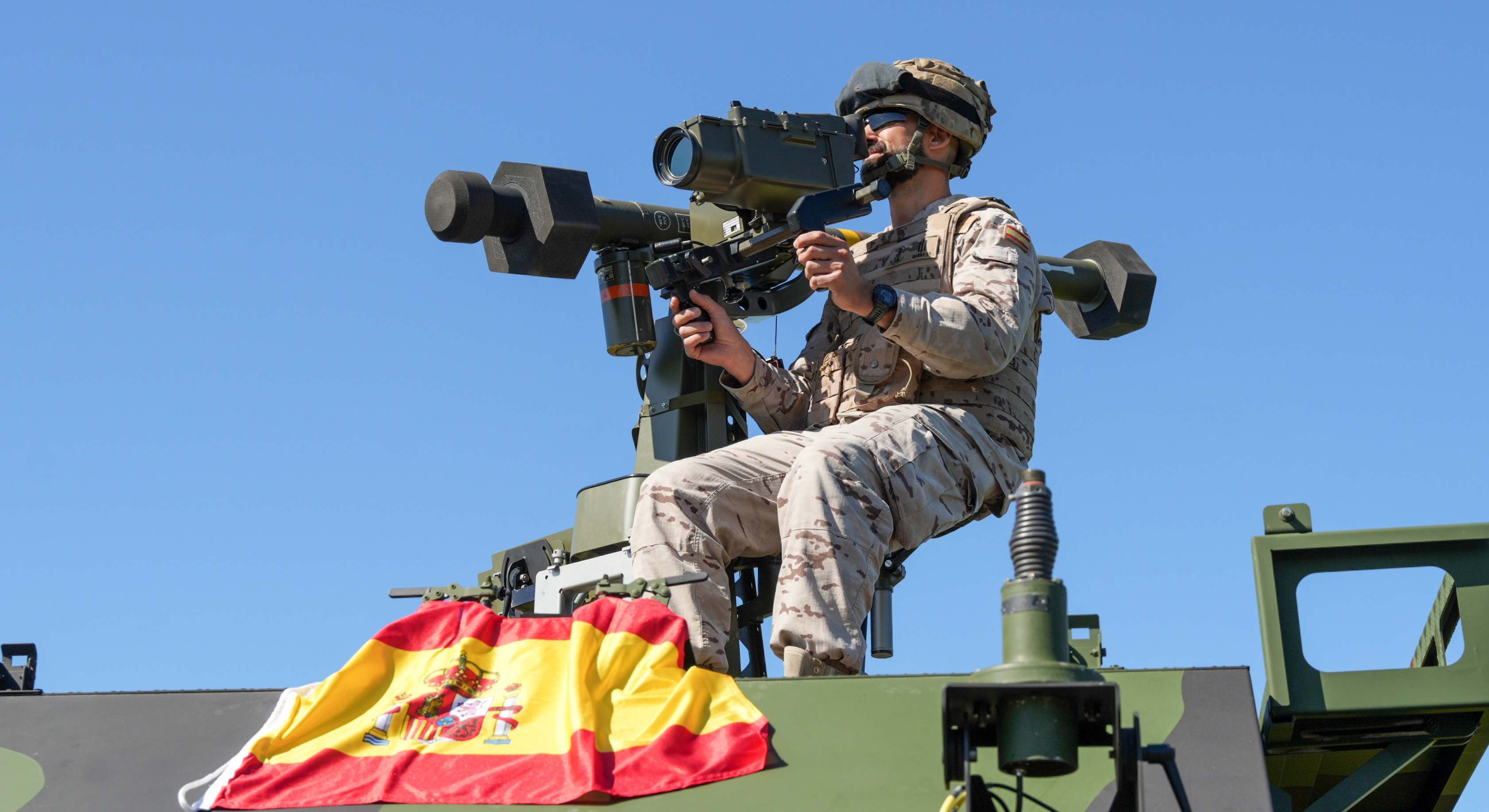 Imagen del desarrollo de una exhibición militar organizada por la Armada Española y la OTAN.