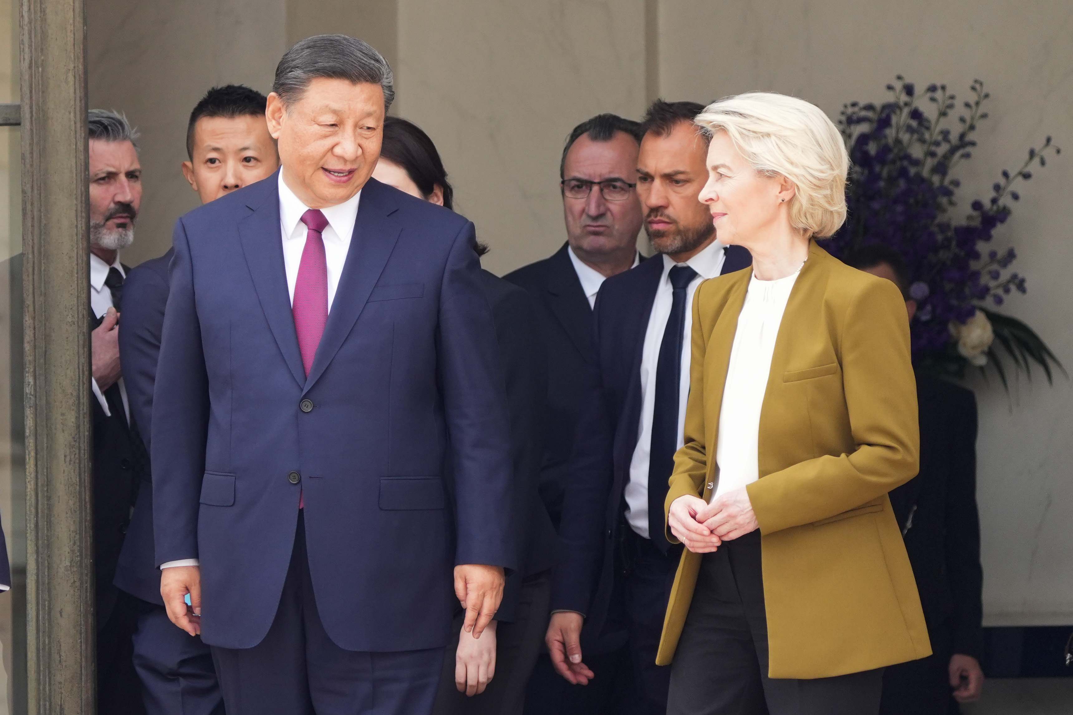El líder chino, Xi Jinping y la presidenta de la Comisión Europea, Ursula von der Leyen