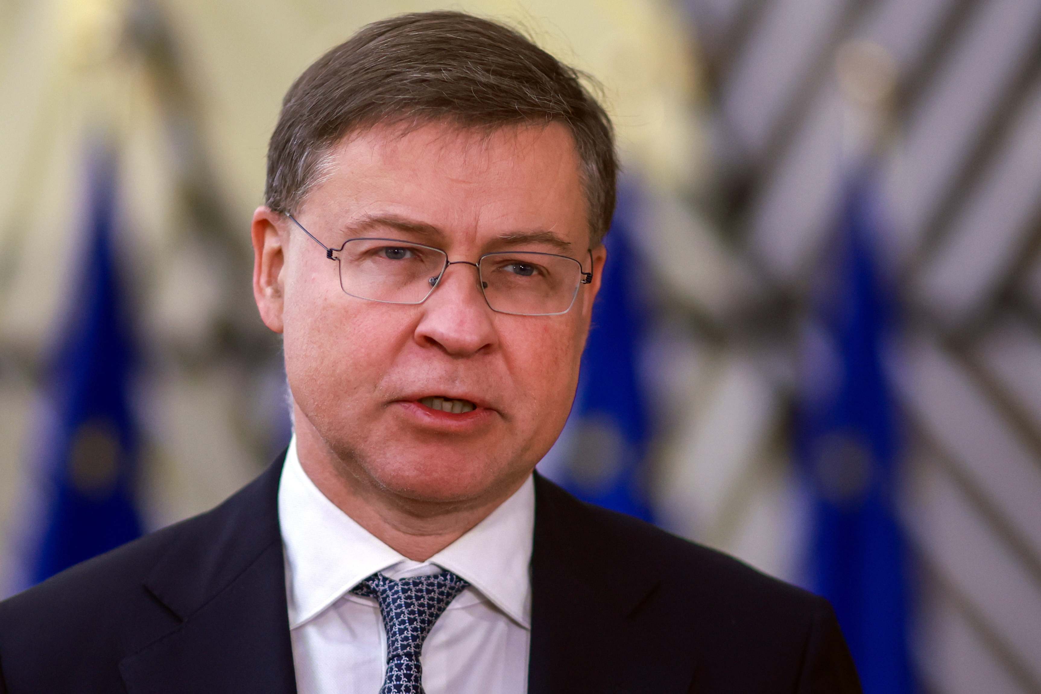 El vicepresidente económico de la Comisión Europea, Valdis Dombrovksis.