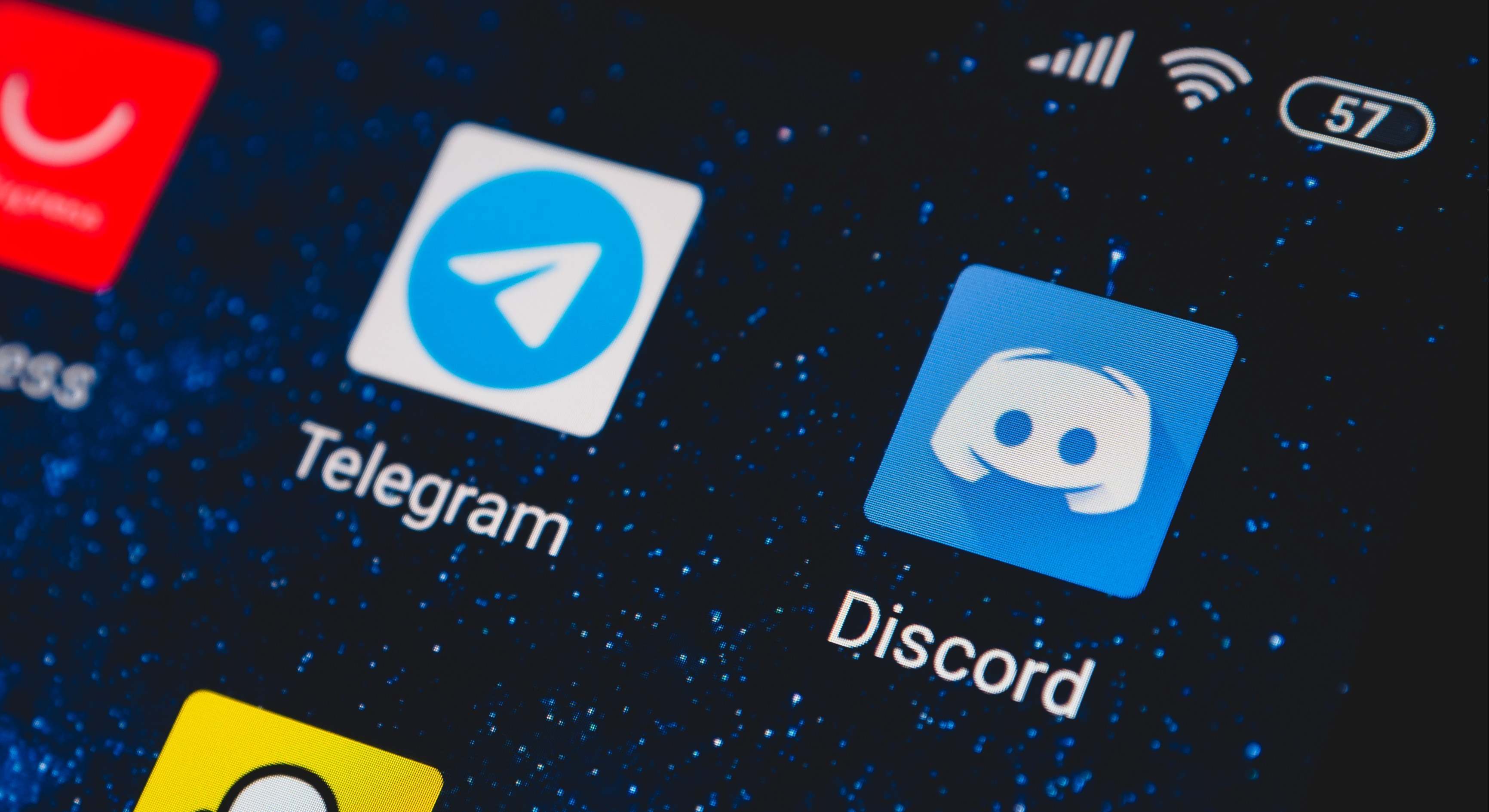 La App de Discord en una pantalla de móvil