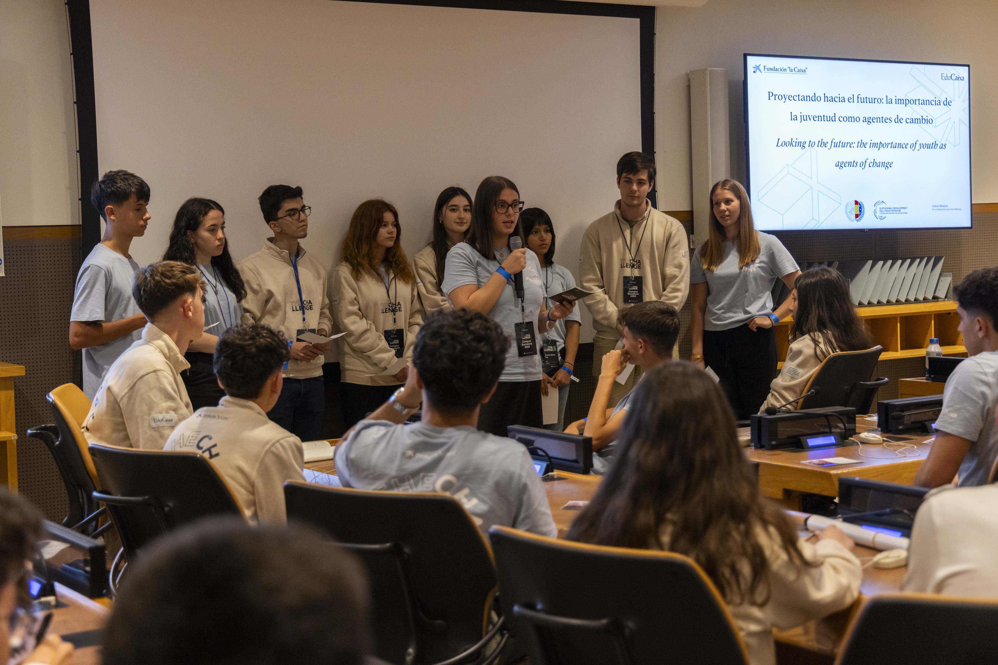 The Challenge EduCaixa visita la ONU. eE