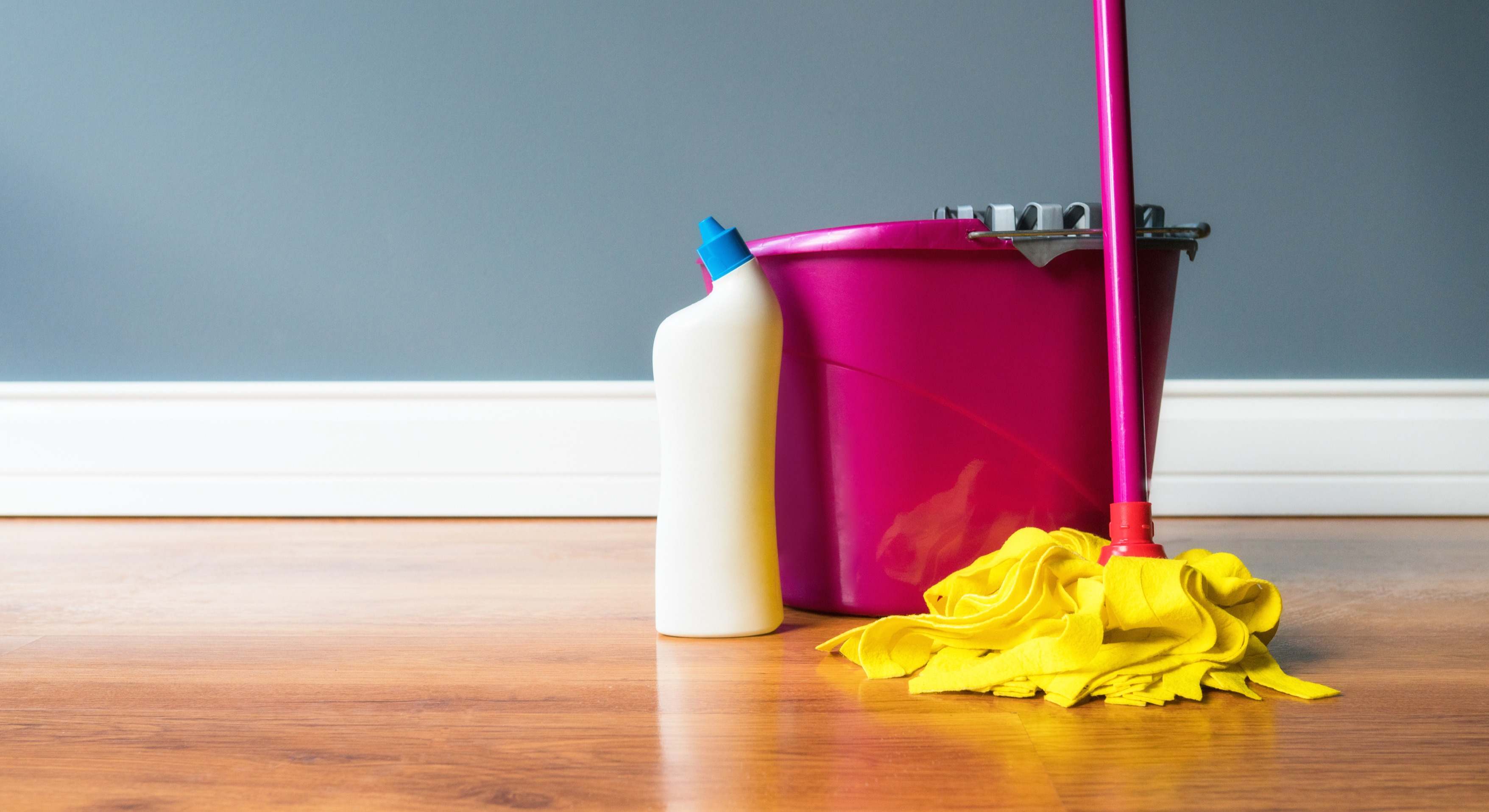 Cubo y fregona para limpiar el suelo del hogar. / Foto: iStock