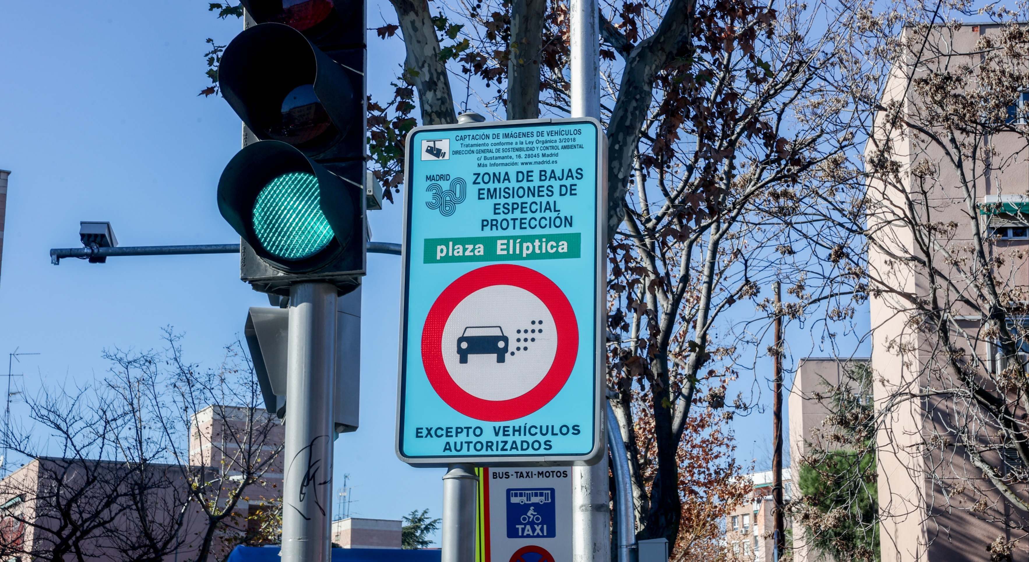 Zona de Bajas Emisiones de Madrid Plaza Elíptica coches sin etiqueta