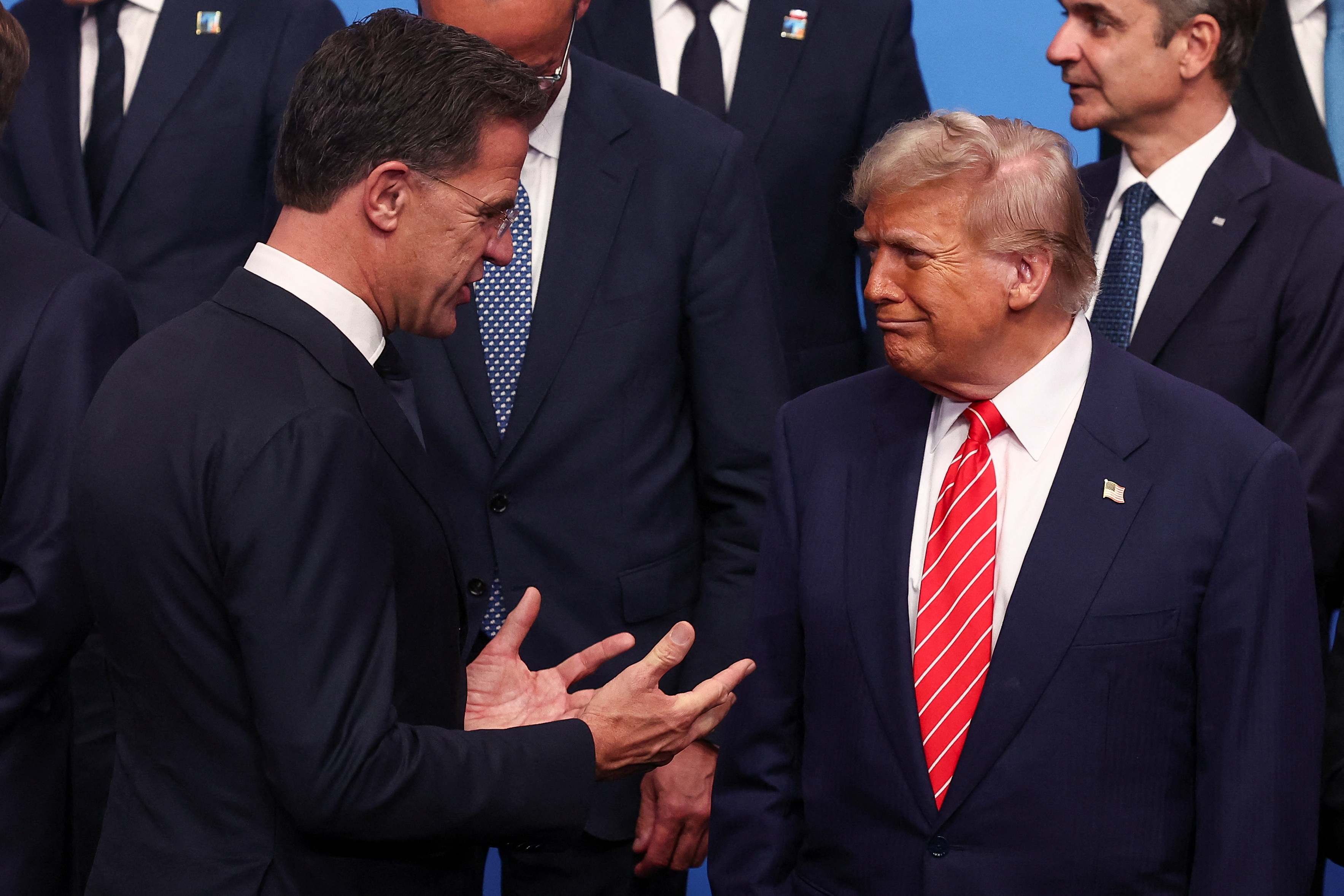 El secretario general de la OTAN, Mark Rutte y el presidente de EEUU, Donald Trump.