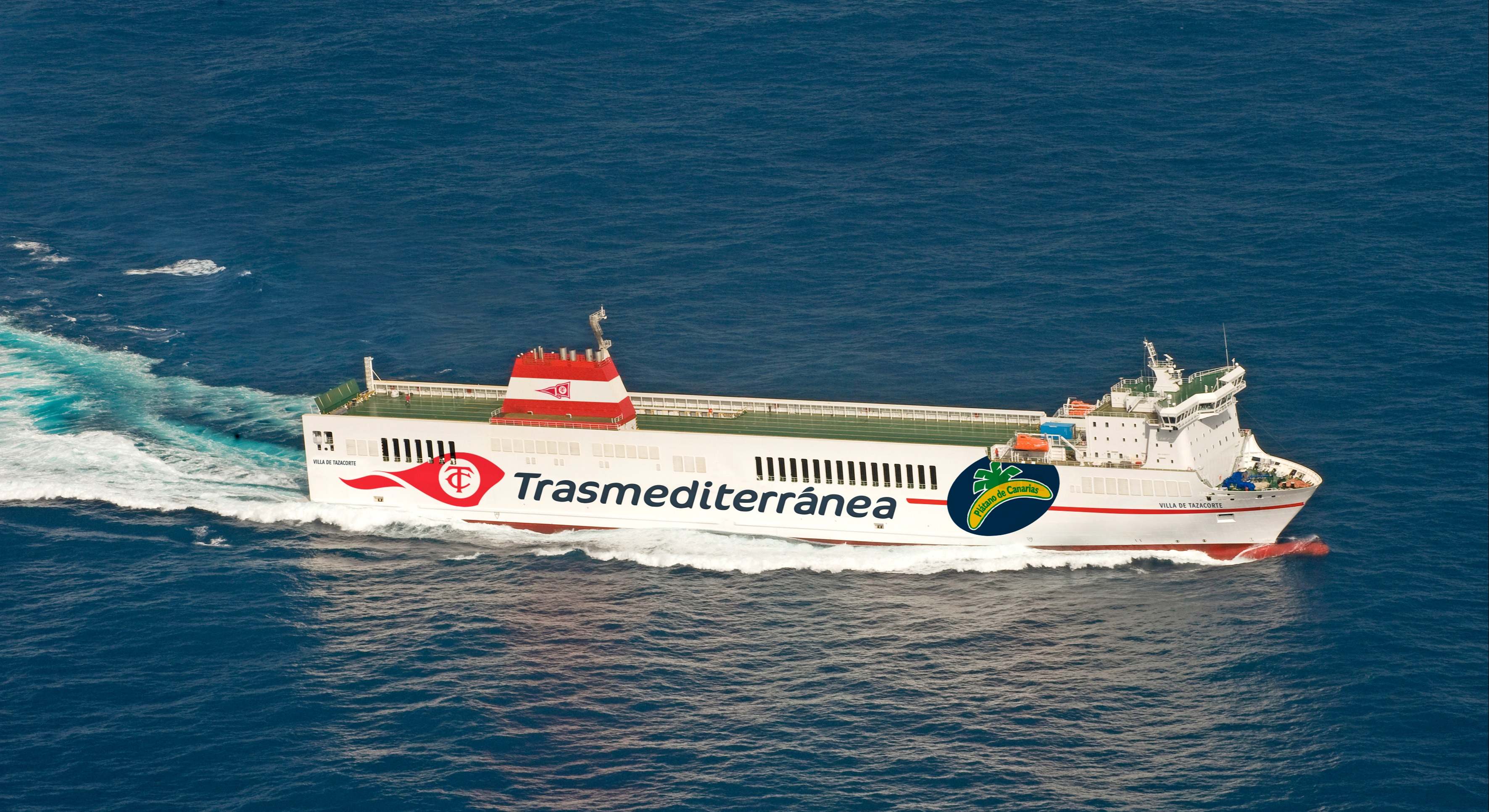 El Villa de Tazacorte, el mayor mercaliznte de la flota española de Transmediterránea, utilizará el biocombustible de Moeve.