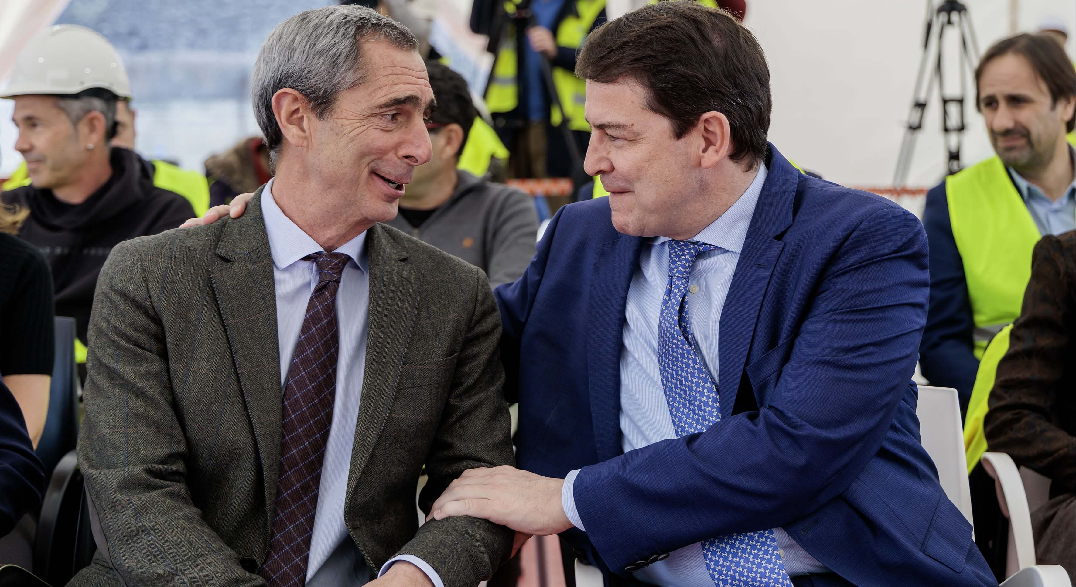 Juan Luis Rivero, consejero delegado de Azucarera, y Alfonso Fernández Mañueco