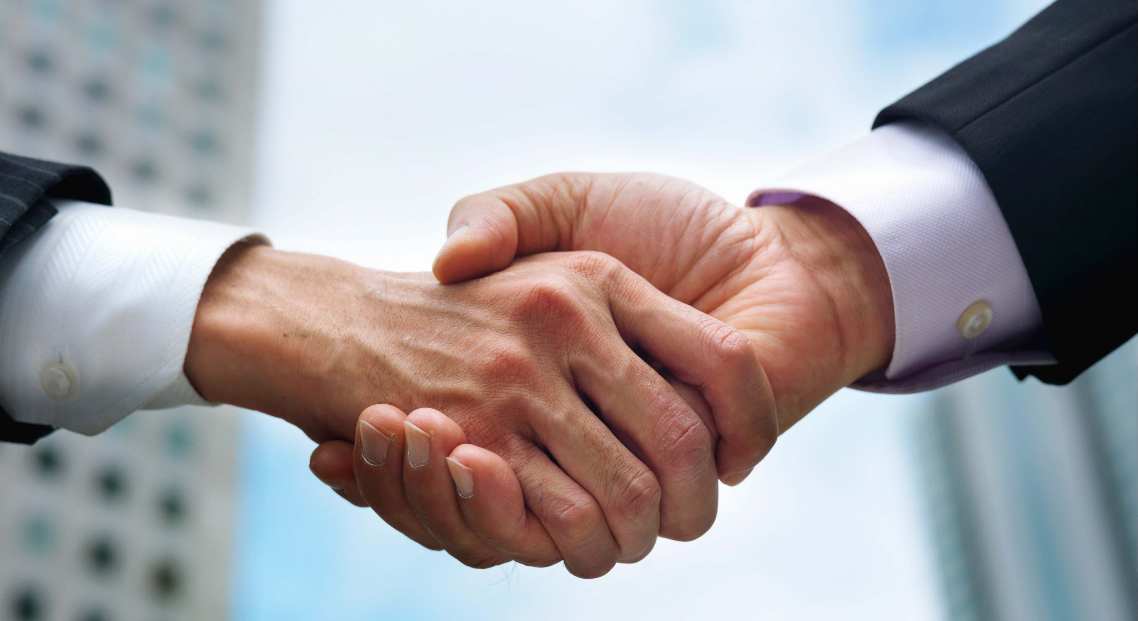 Dos personas se estrechan la mano