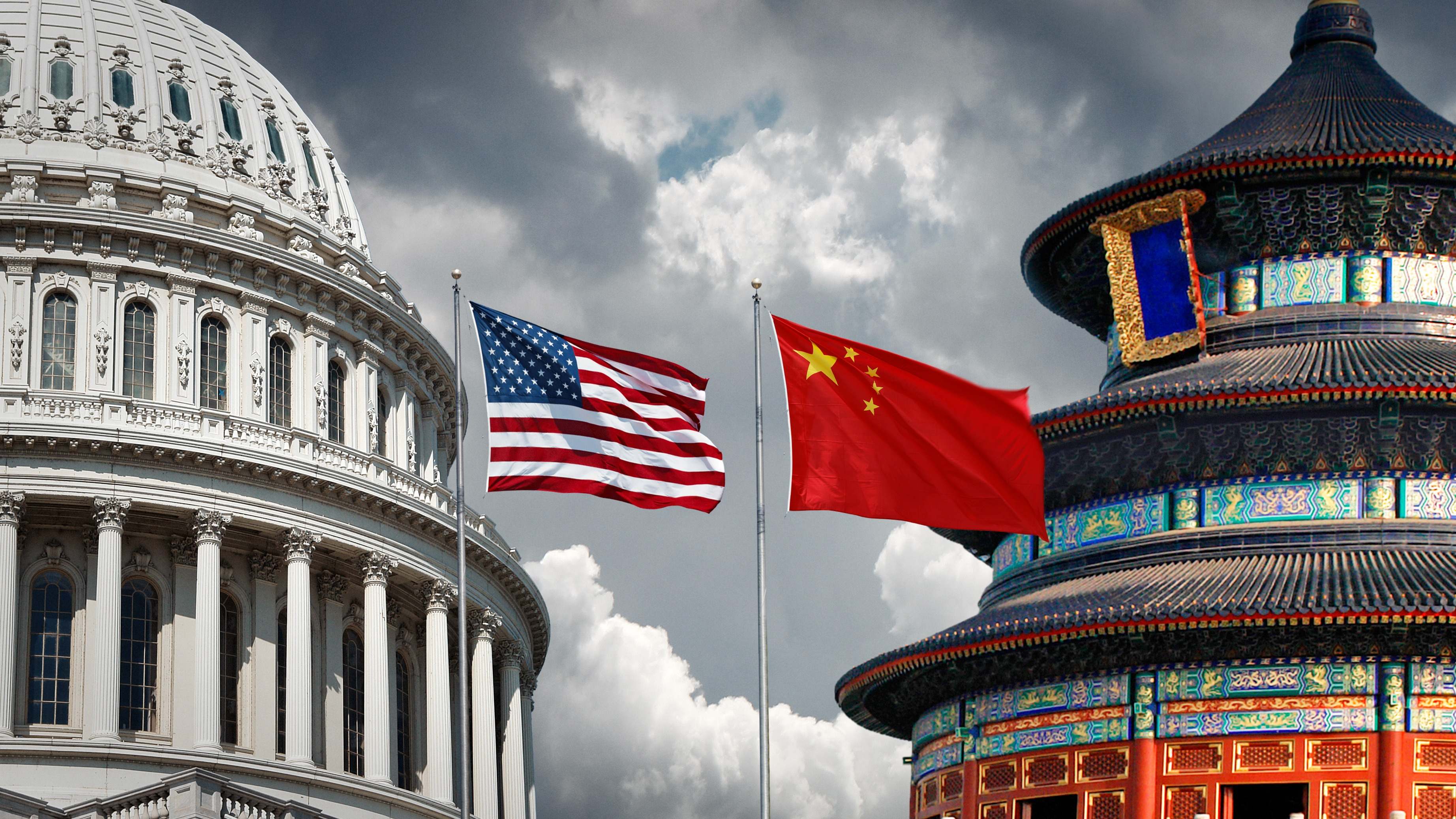 China y EEUU en un montaje con banderas
