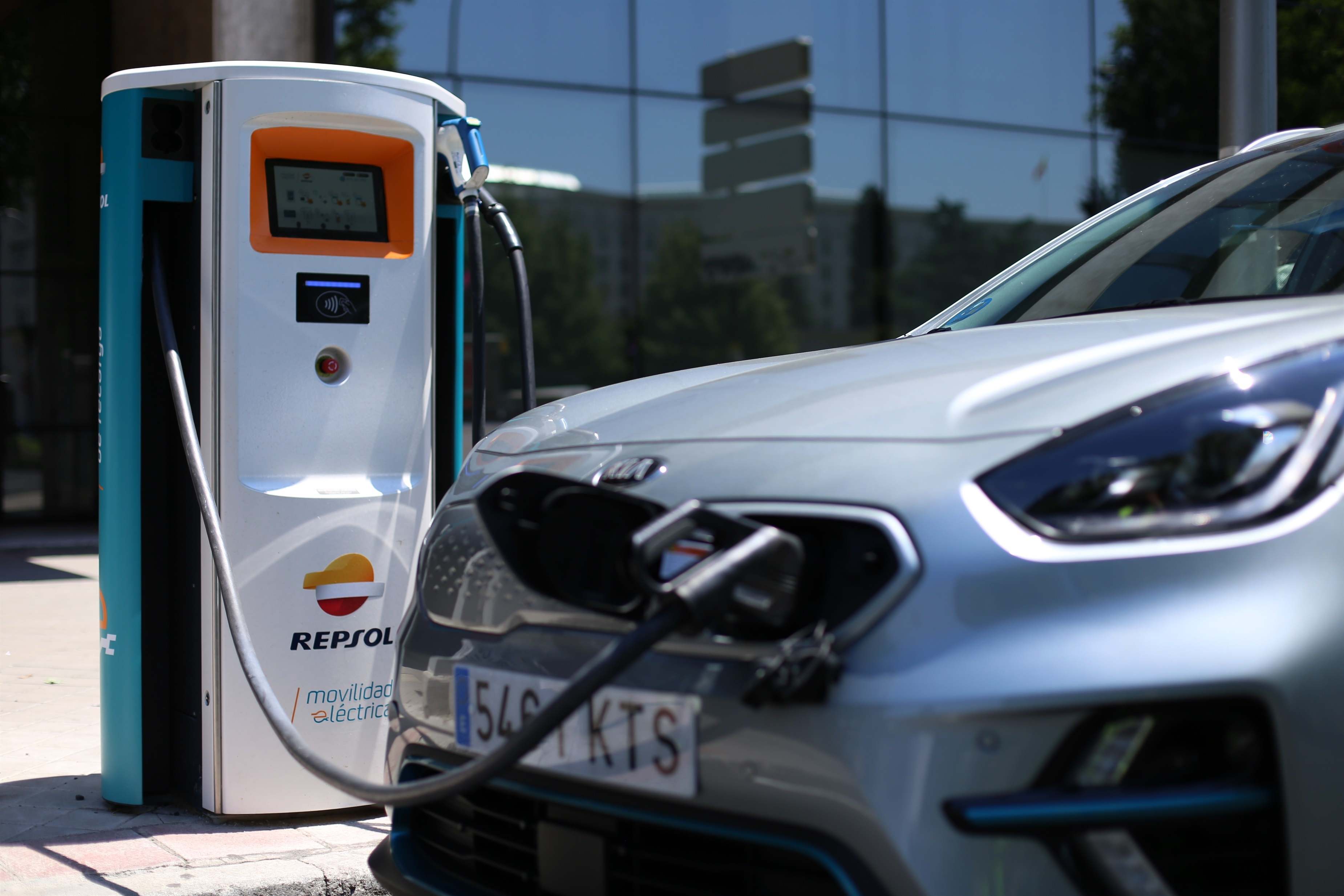 Un punto de recarga de Repsol
