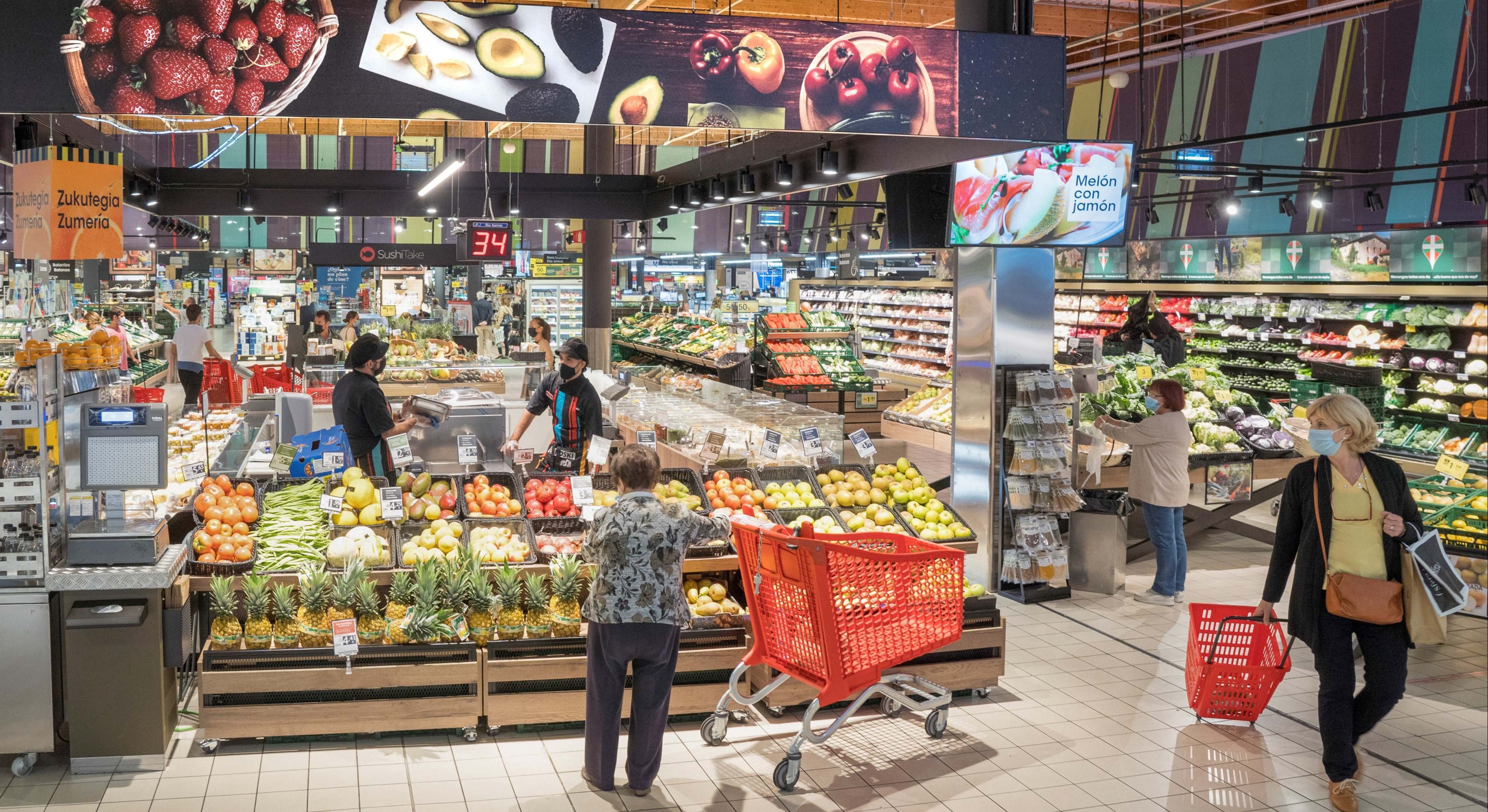 Supermercado Eroski.