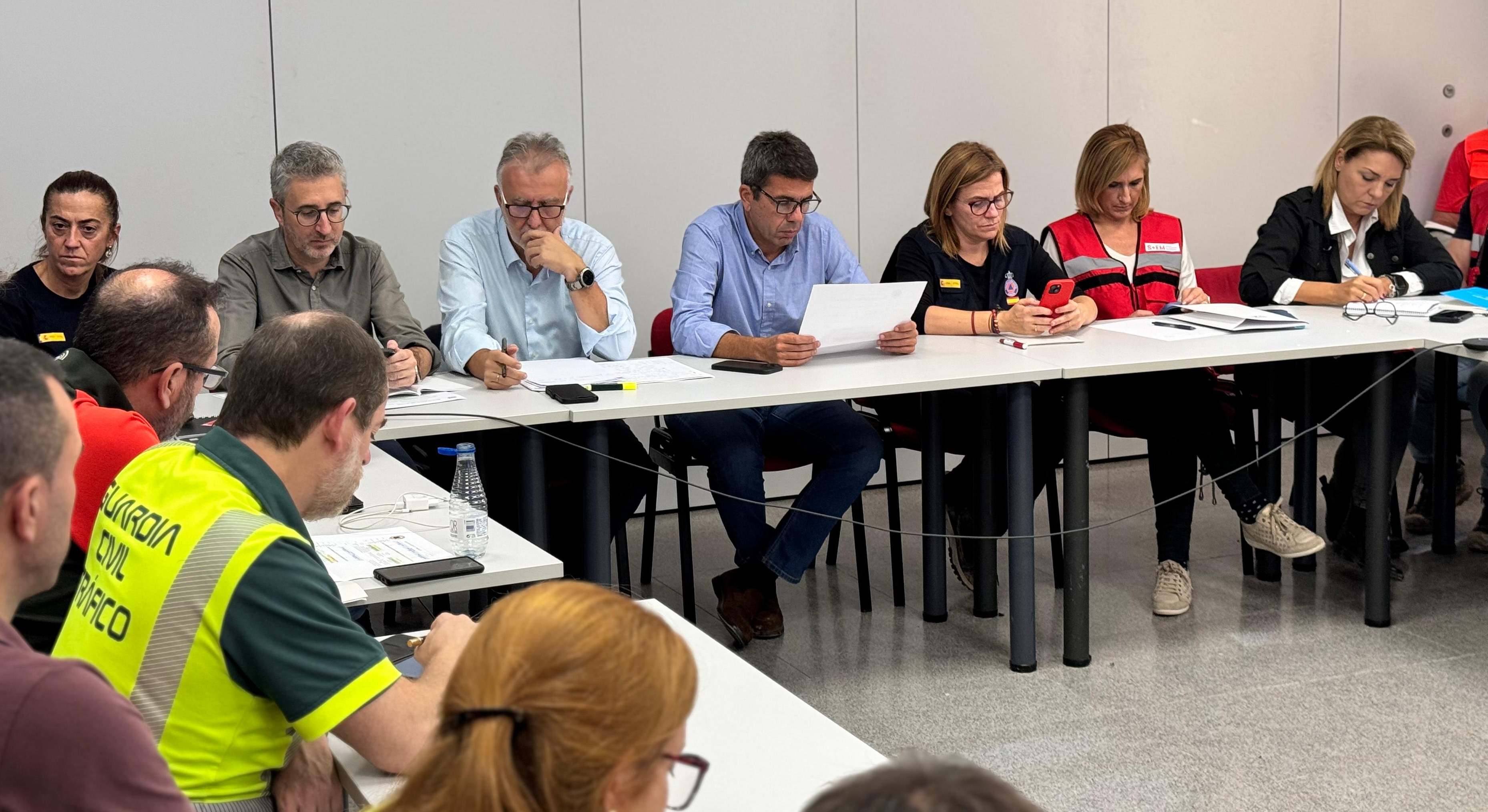 una de las reuniones del Centro de Coordinación de Emergencias (Cecopi).