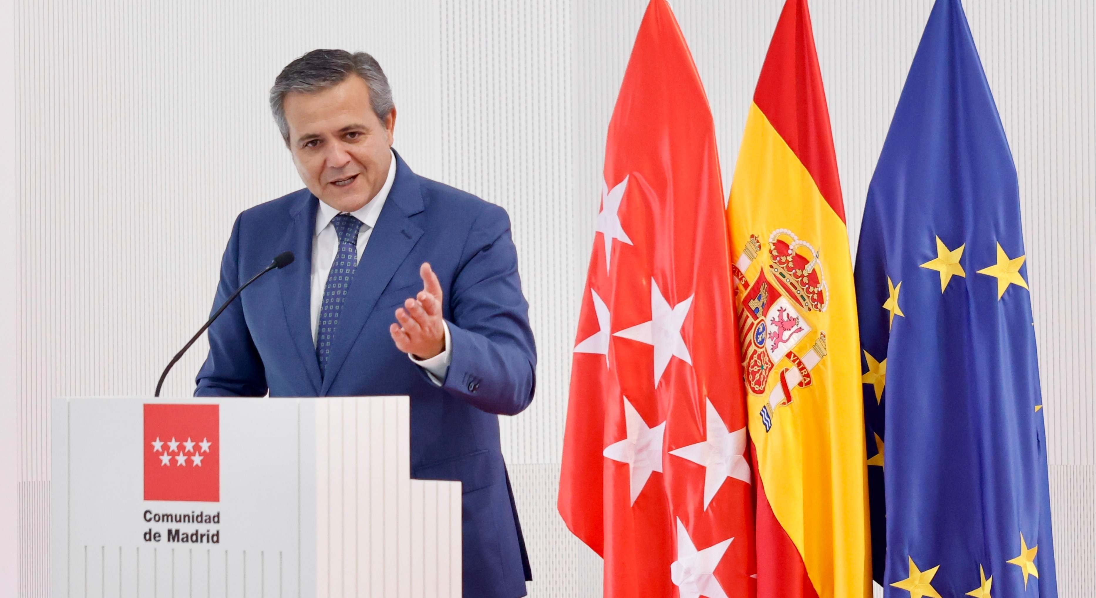 Consejero de Vivienda, Transportes e Infraestructuras de la Comunidad de Madrid, Jorge Rodrigo. Foto: EP.
