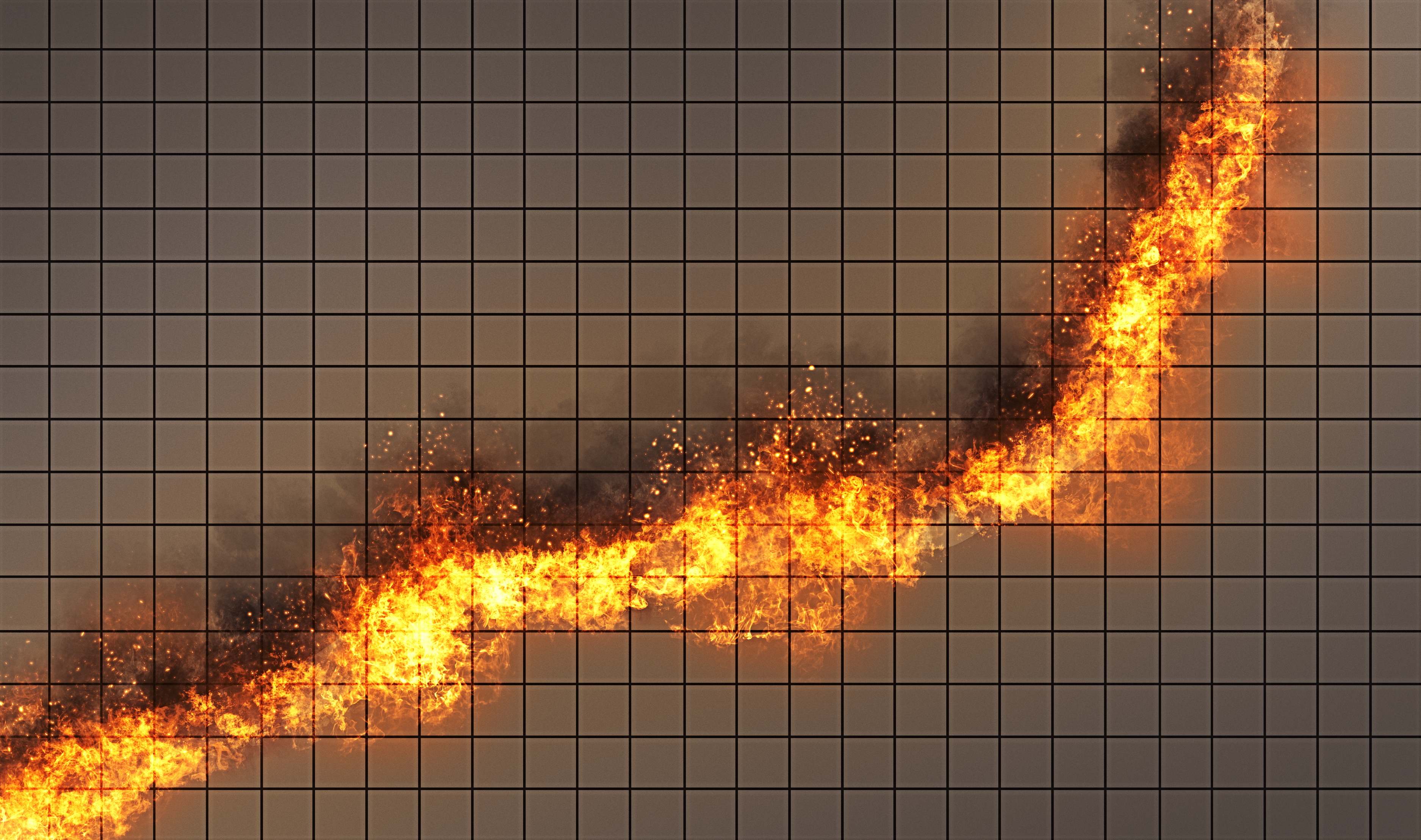 Gráfico ardiendo