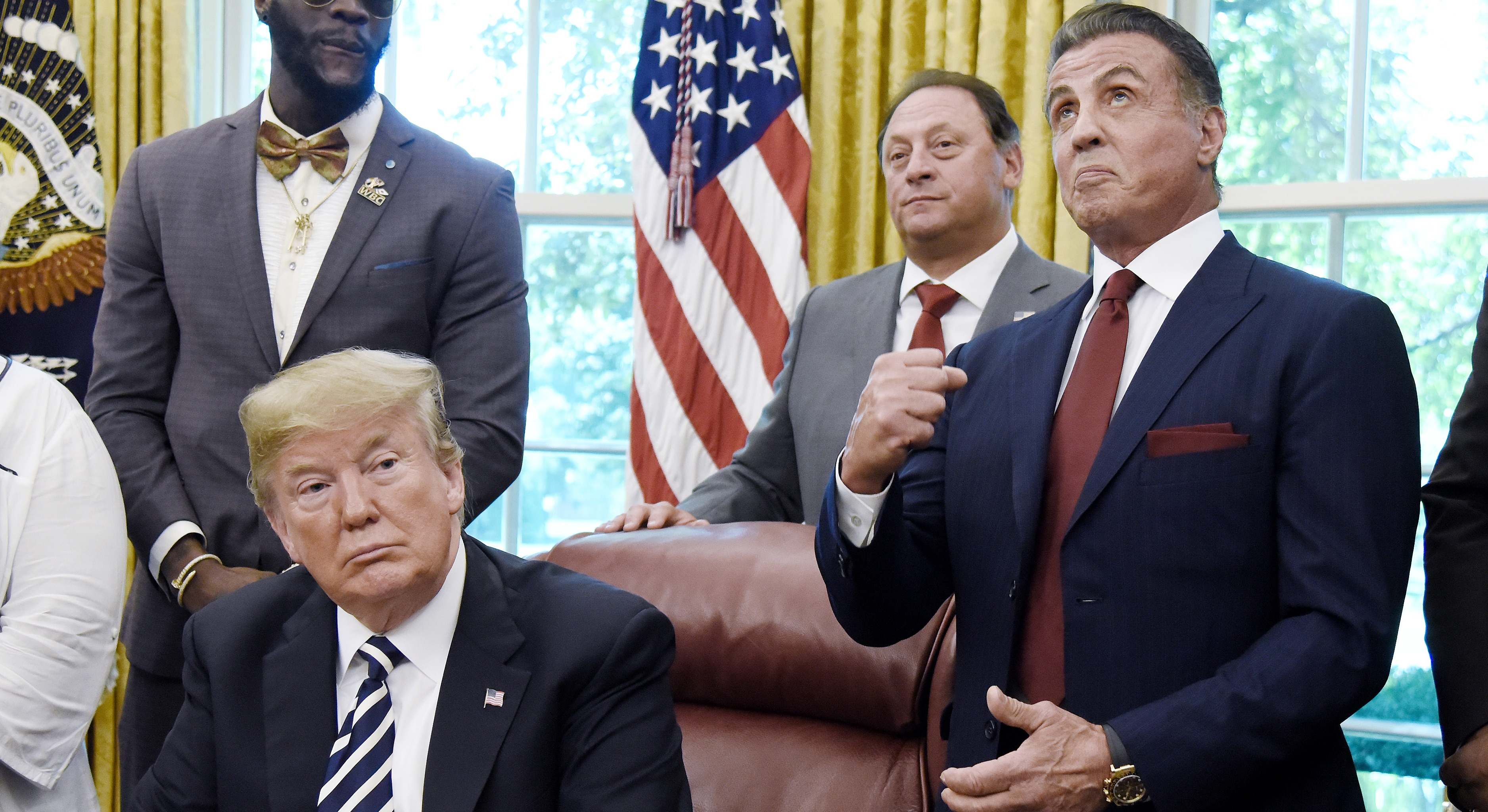 Trump junto a Sylvester Stallone