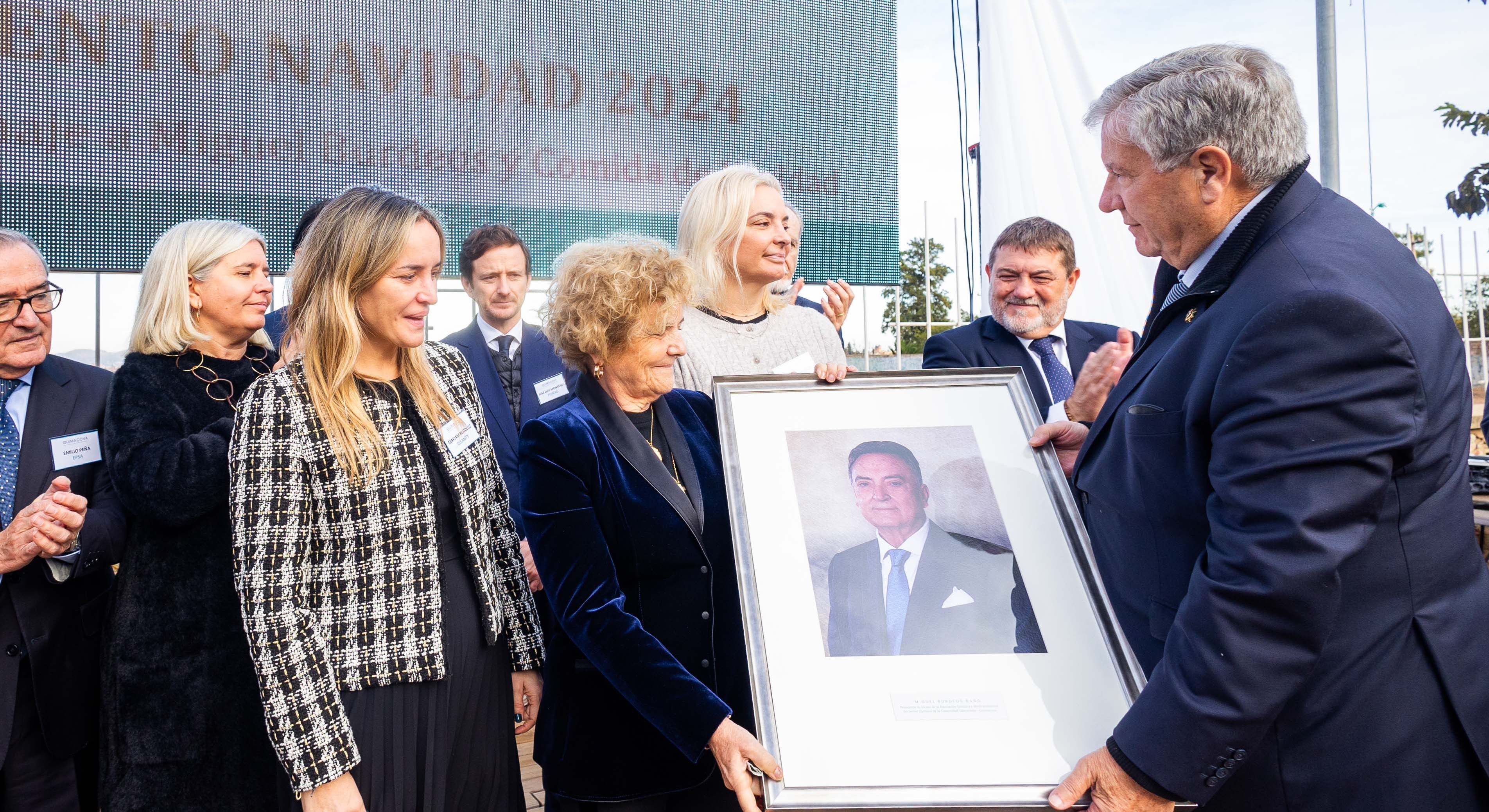 Un momento del homenaje de Quimacova.