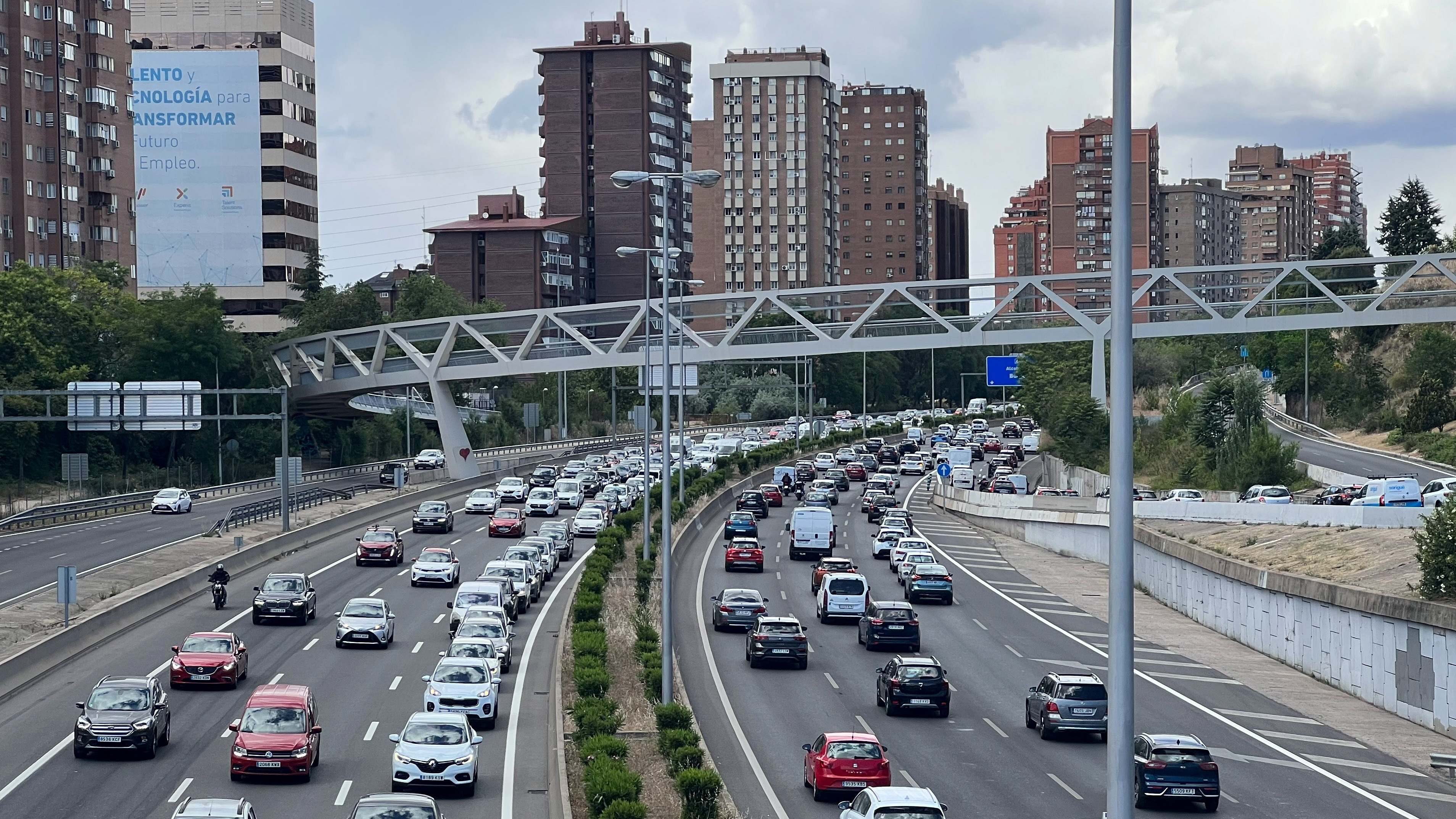 congestión tráfico multa