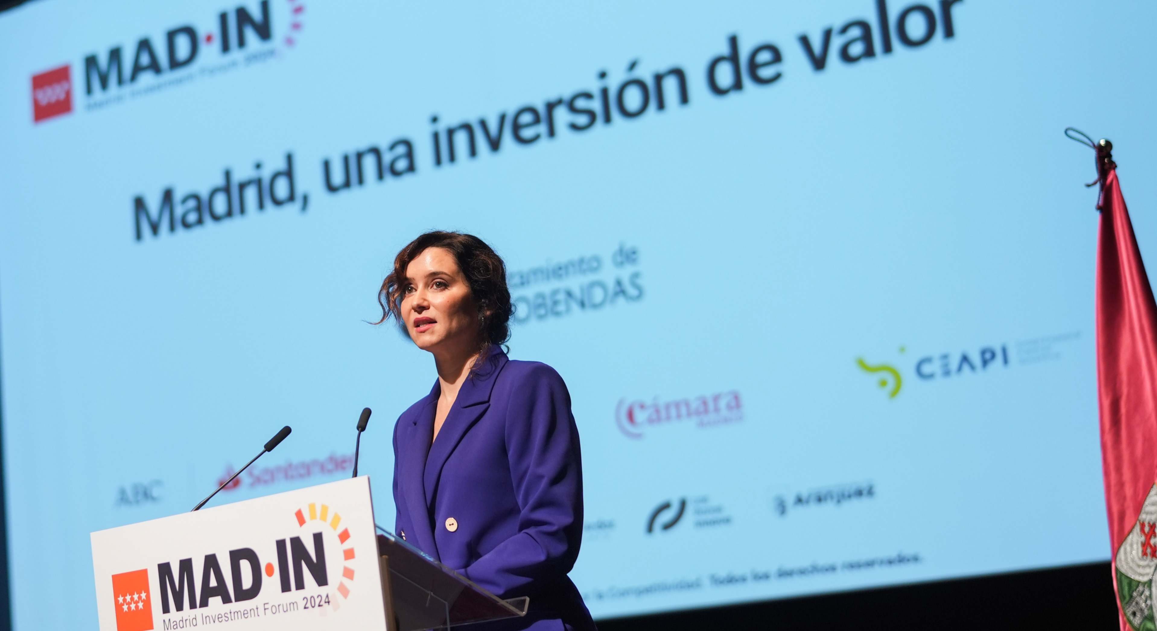 Ayuso, en la inauguración de Madrid Investment Forum