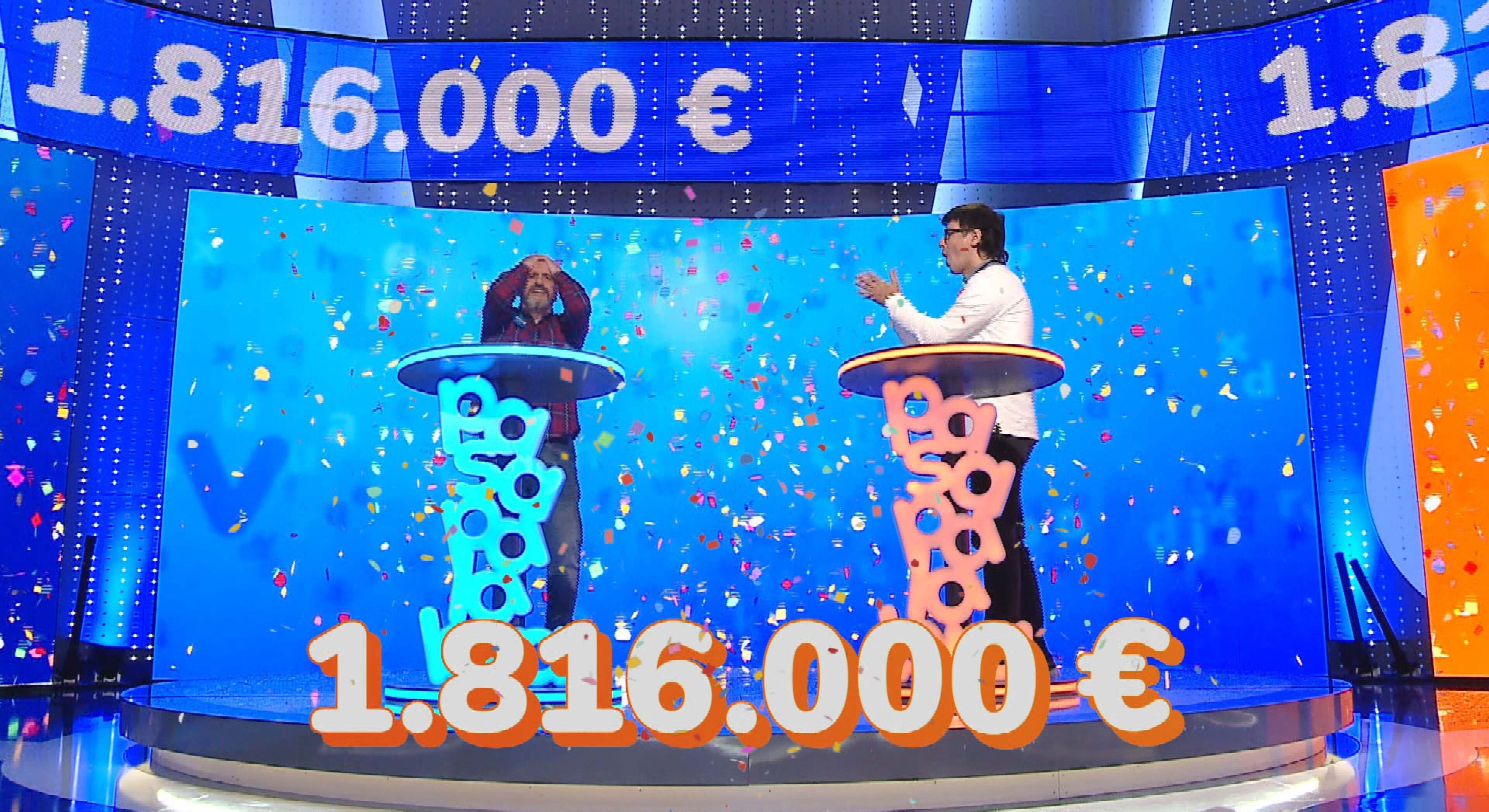 Óscar Díaz gana el bote de 1,8 millones de euros en 'Pasapalabra'. / Foto: EP