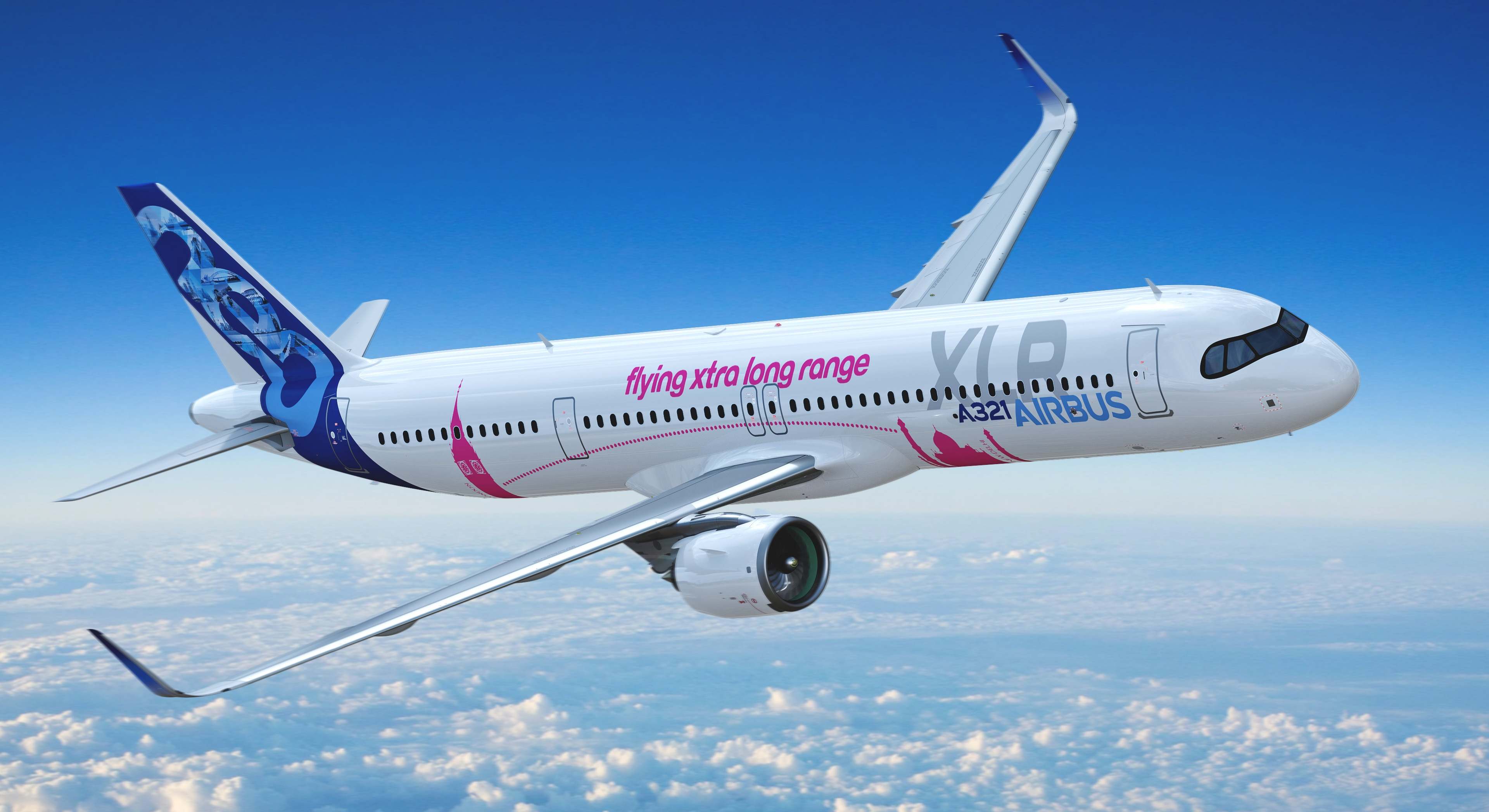 Avión A321-XLR diseñado por Airbus